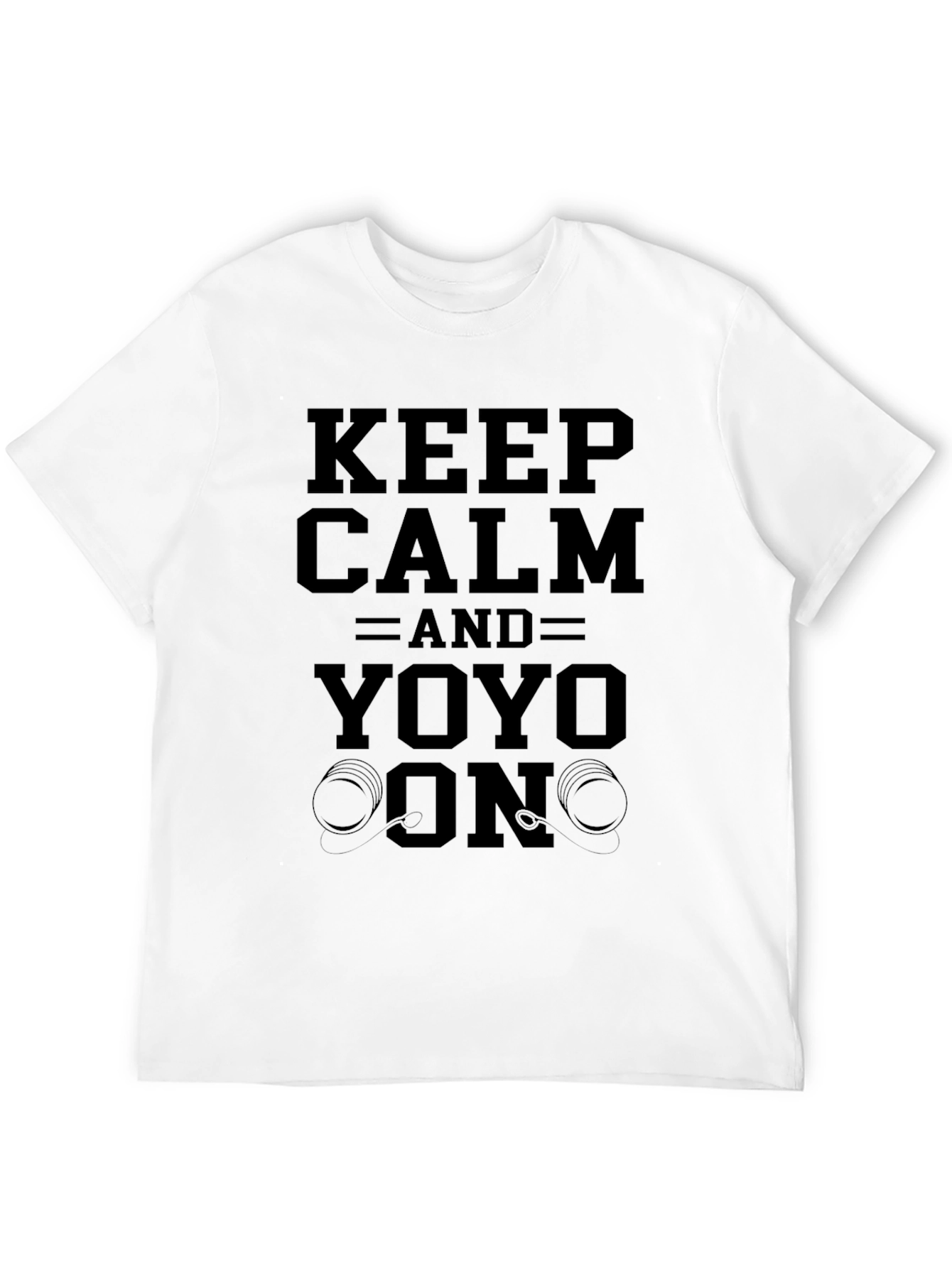Keep Calm & Yoyo On Black Graphic T-Shirt