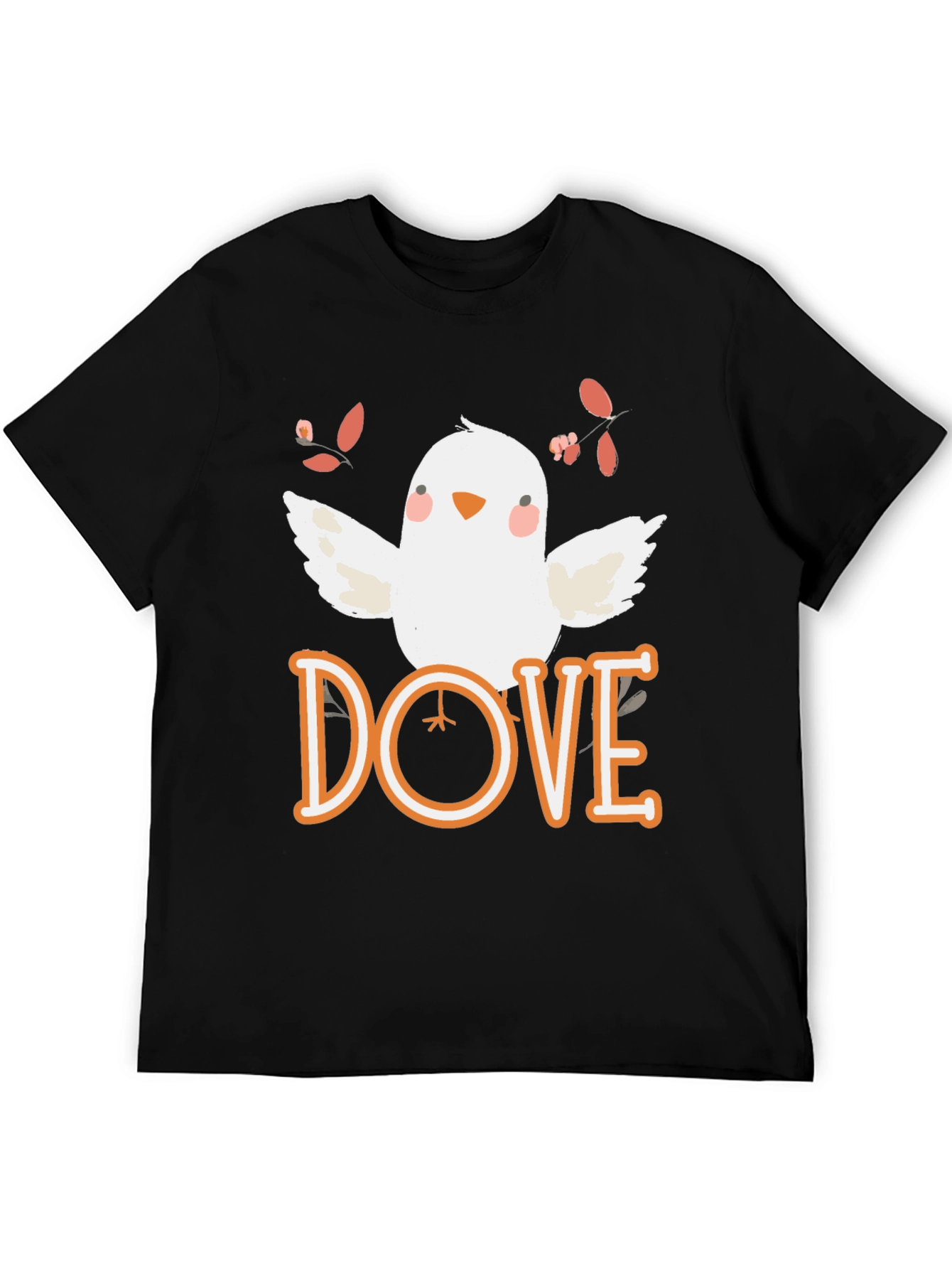 Dove Graphic T-Shirt - Black Cotton Blend