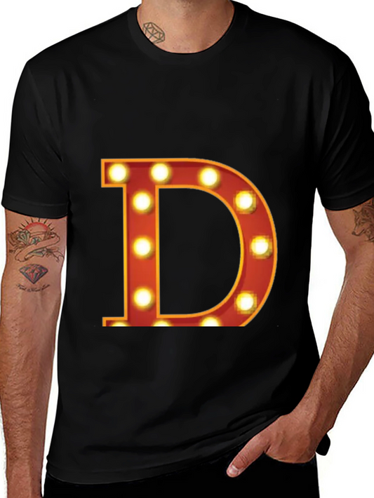 Illuminated D Graphic Tee - Bold Statement T-Shirt