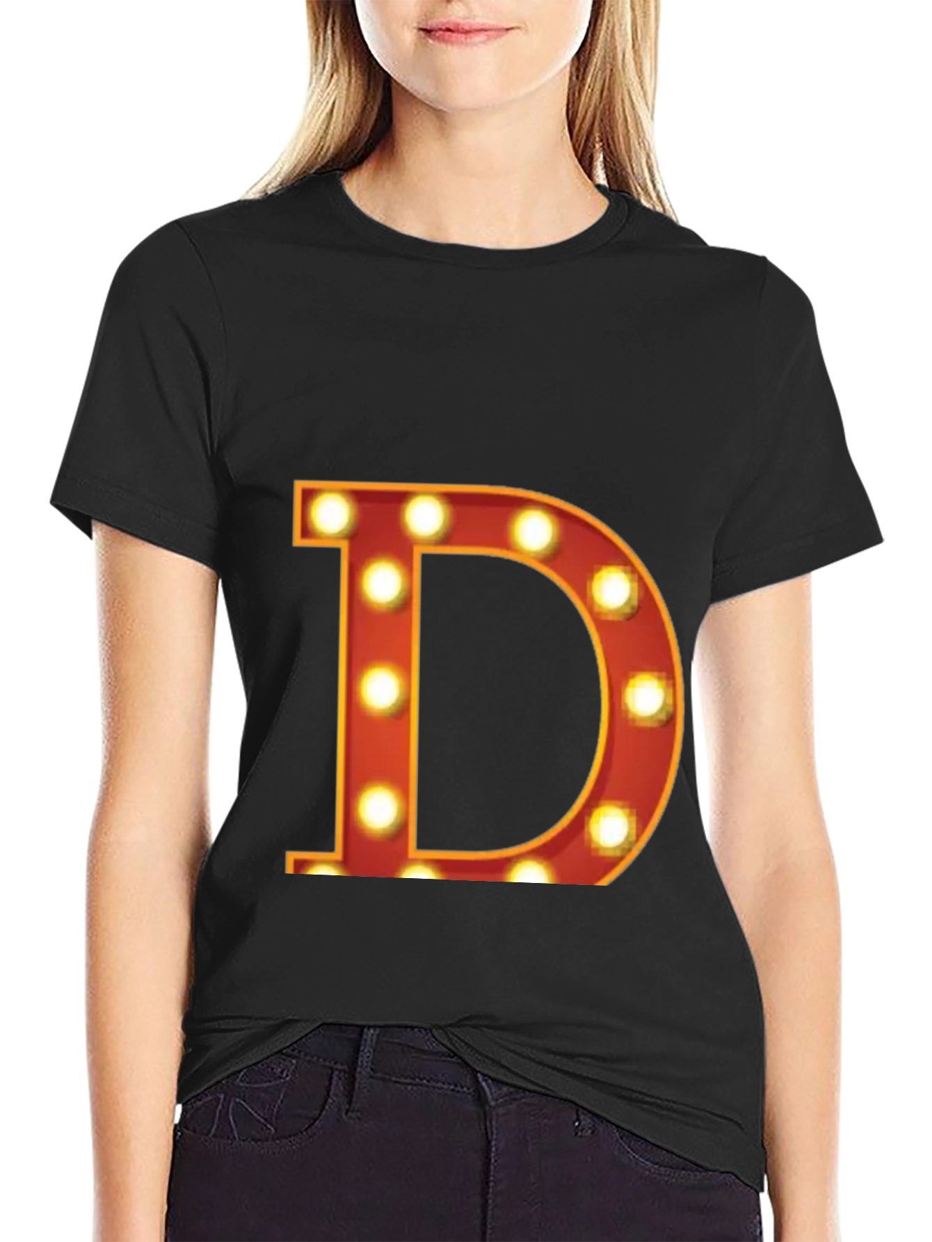 Illuminated D Graphic Tee - Bold Statement T-Shirt