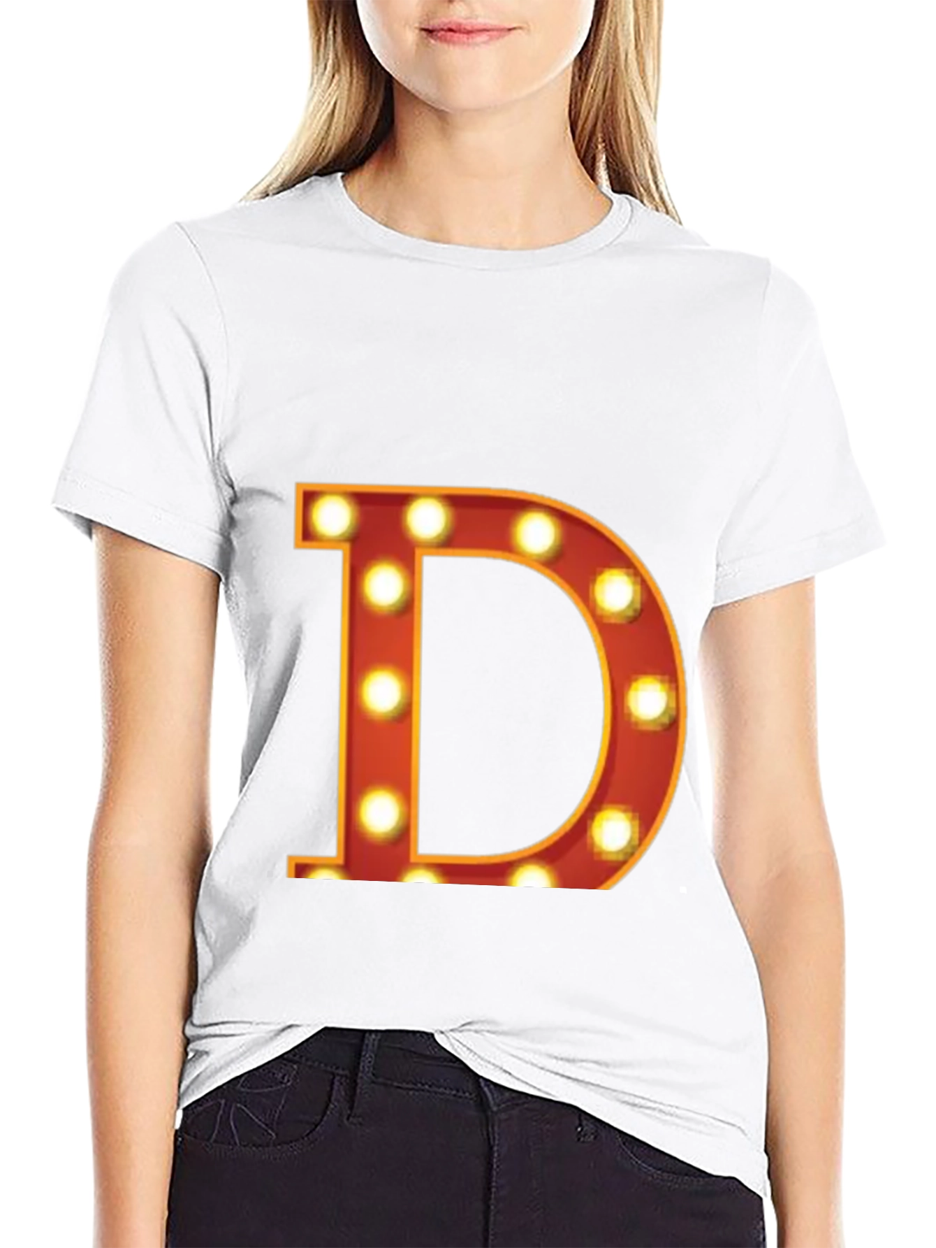 Illuminated D Graphic Tee - Bold Statement T-Shirt