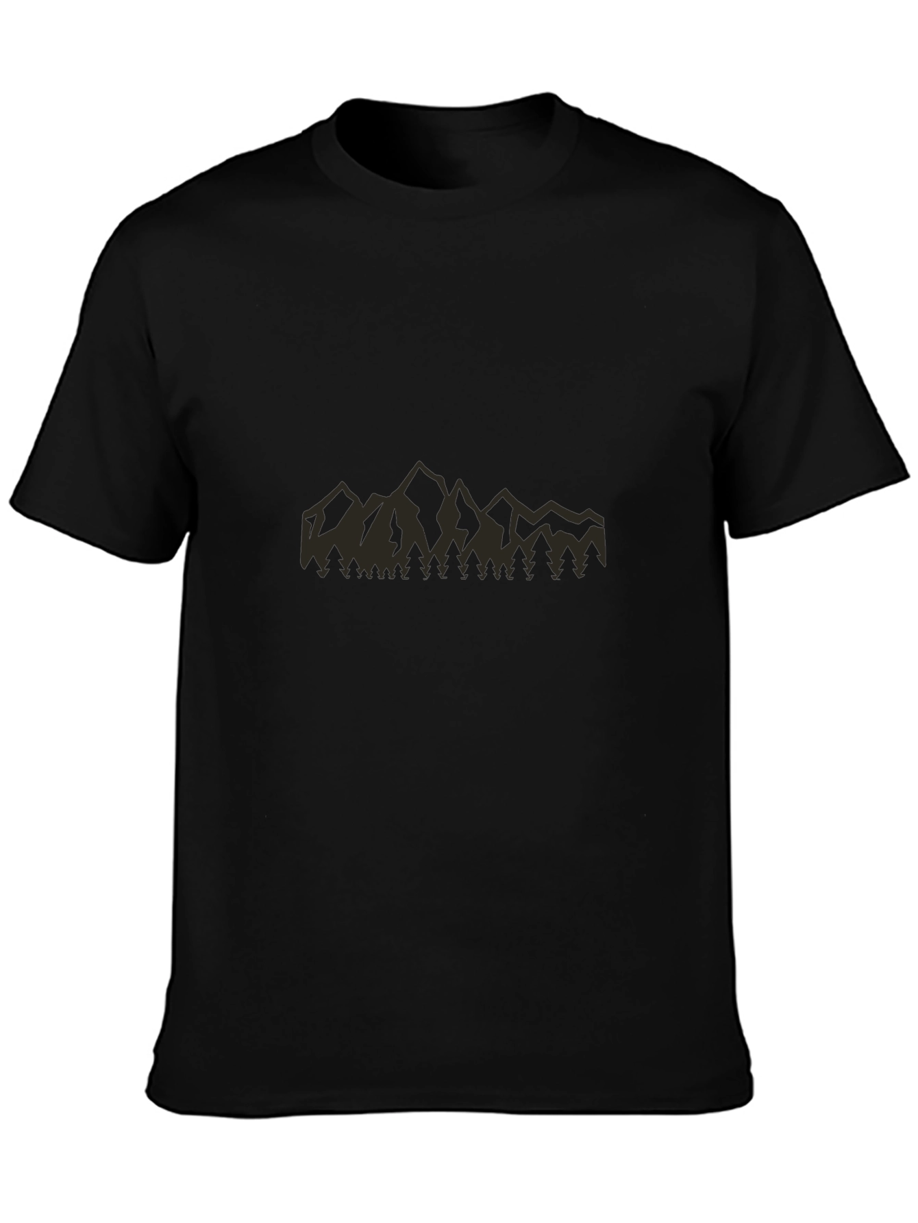 Mountain Silhouette Graphic Tee - Black