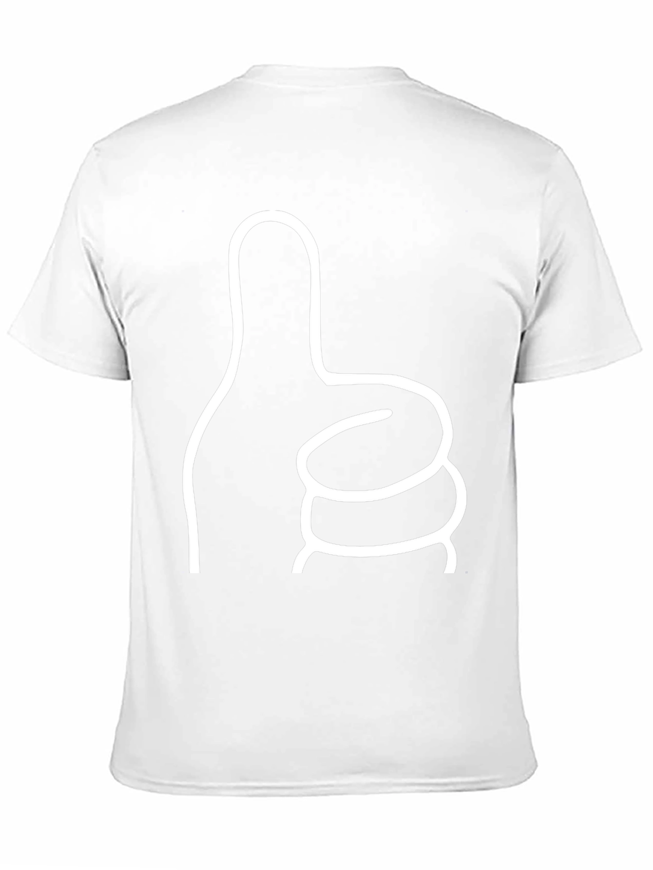 Thumbs Up Graphic Tee - Black Cotton Casual Shirt