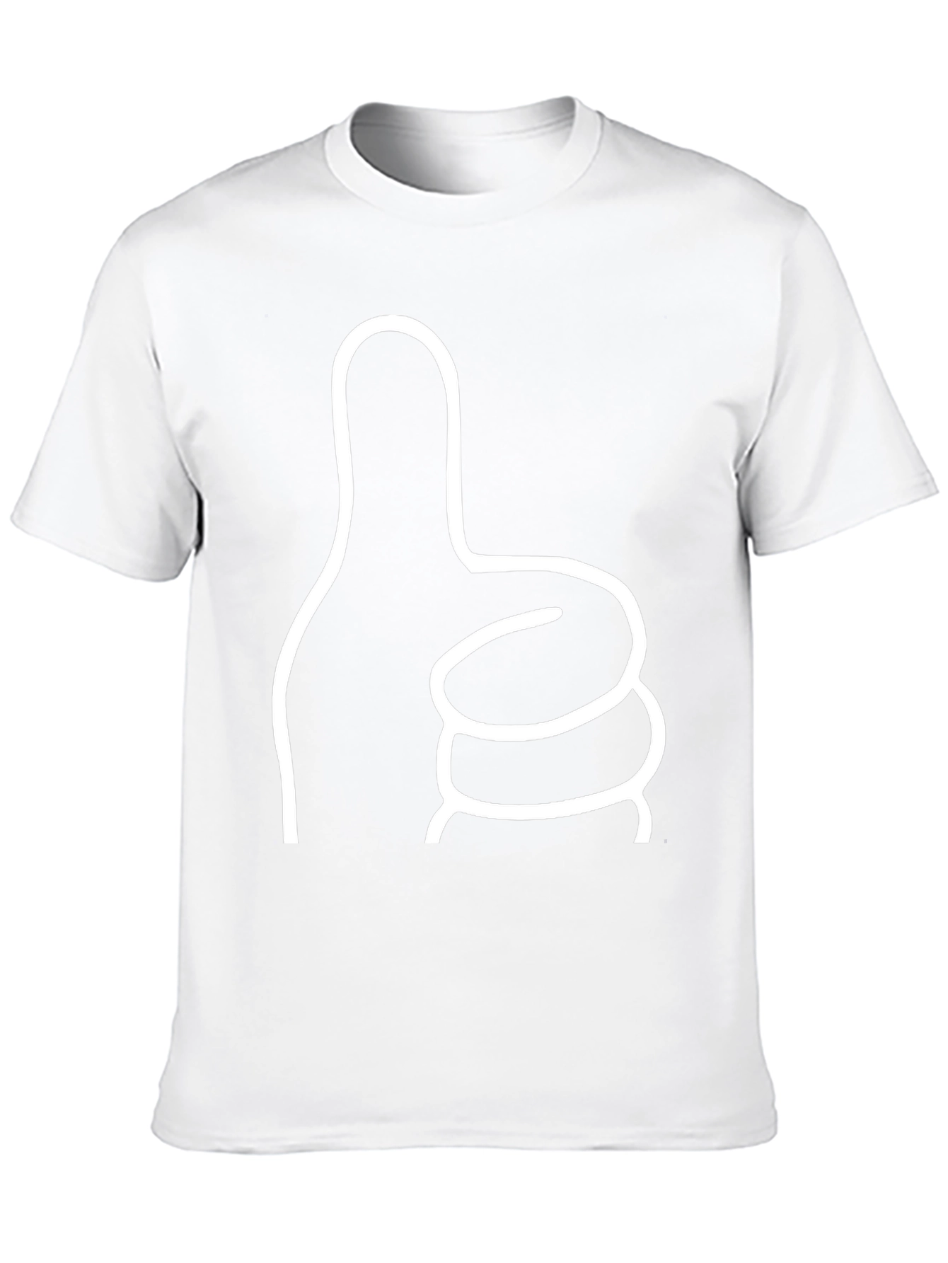 Thumbs Up Graphic Tee - Black Cotton Casual Shirt