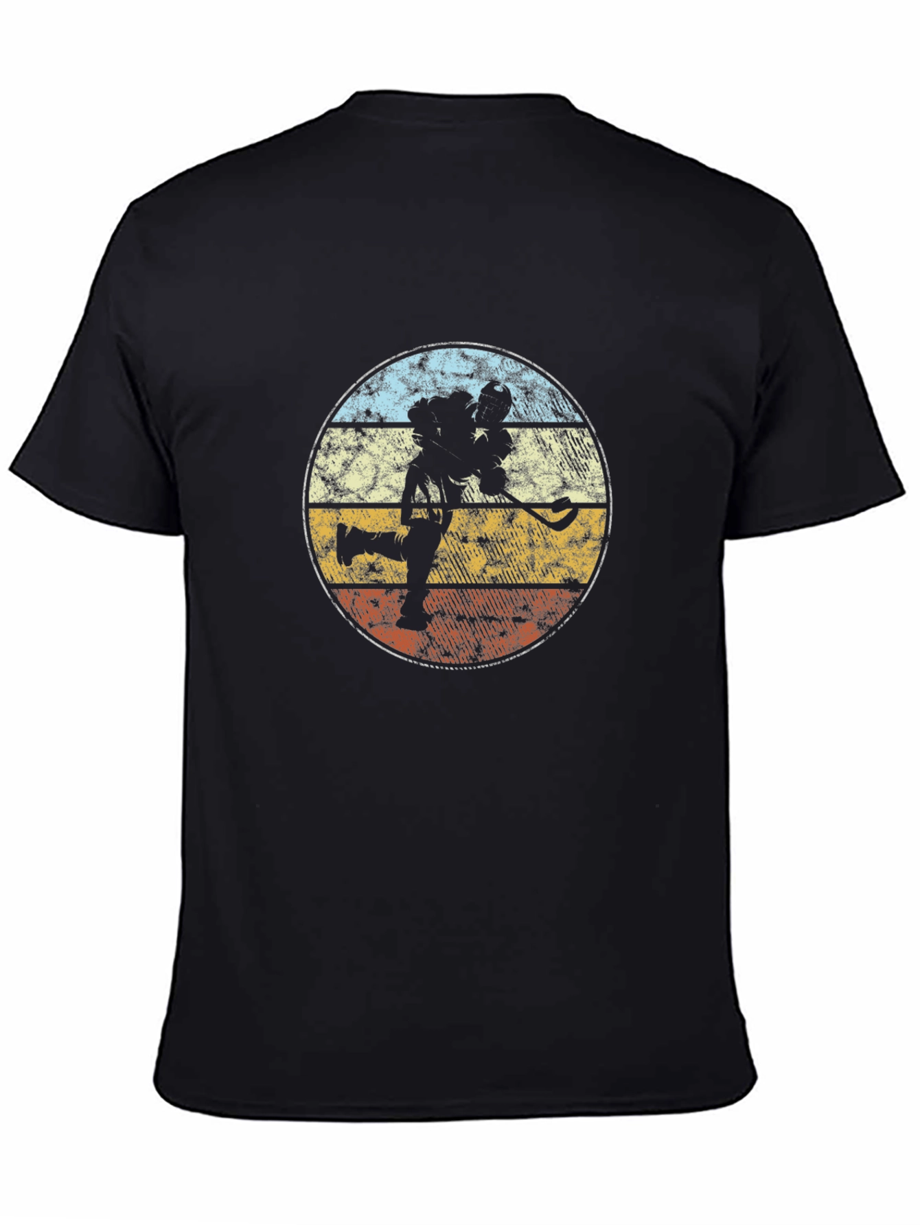 Lacrosse Player Retro Graphic T-Shirt