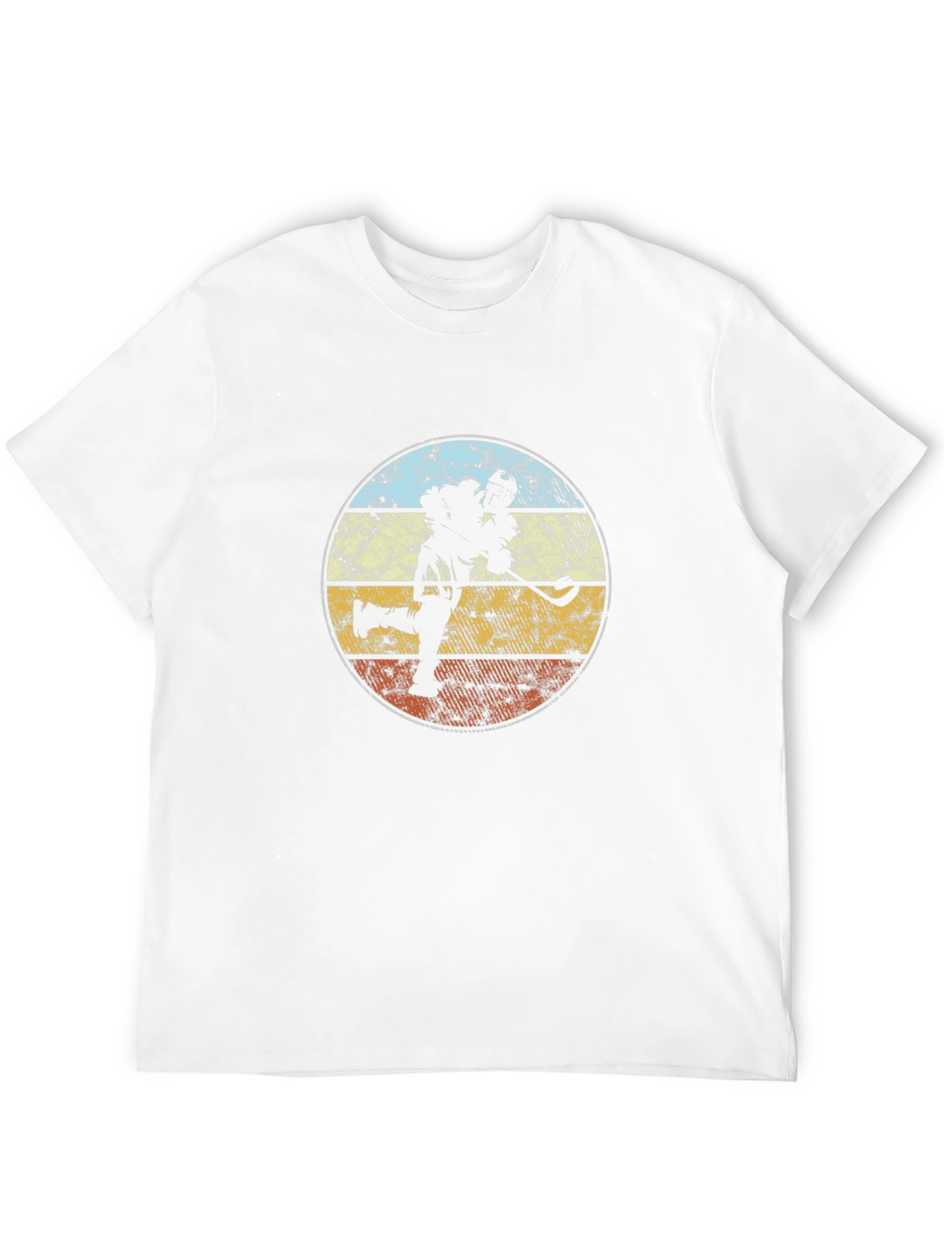 Lacrosse Player Retro Graphic T-Shirt