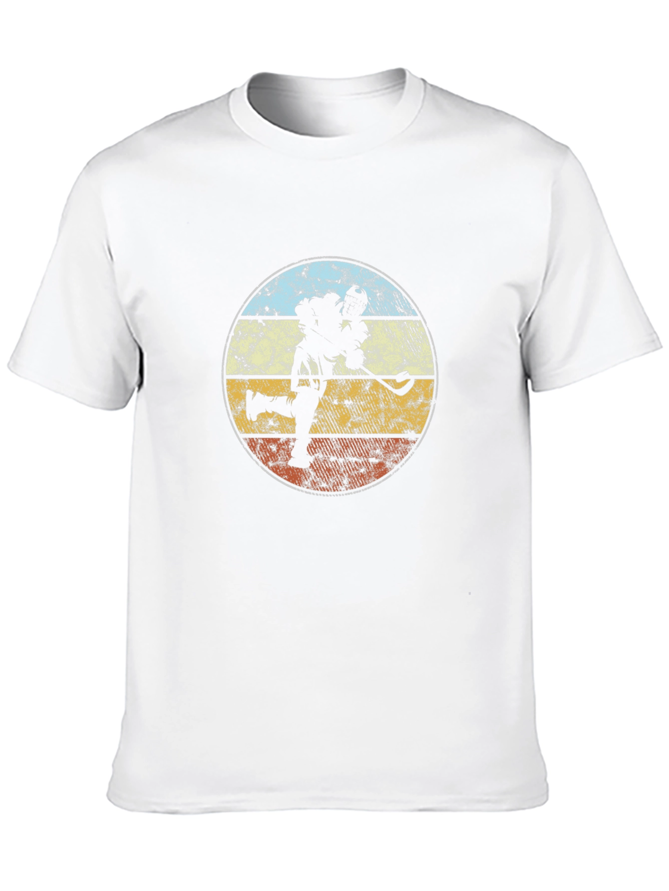 Lacrosse Player Retro Graphic T-Shirt