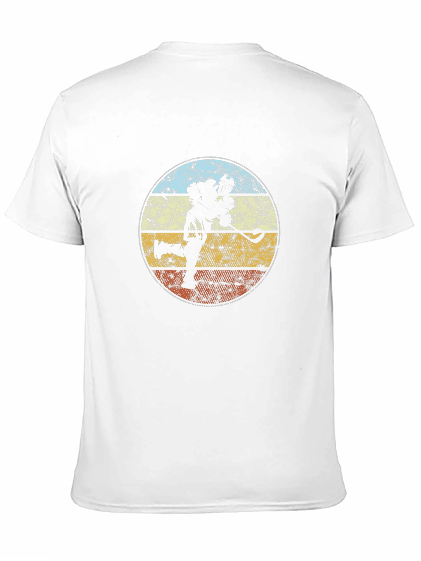 Lacrosse Player Retro Graphic T-Shirt