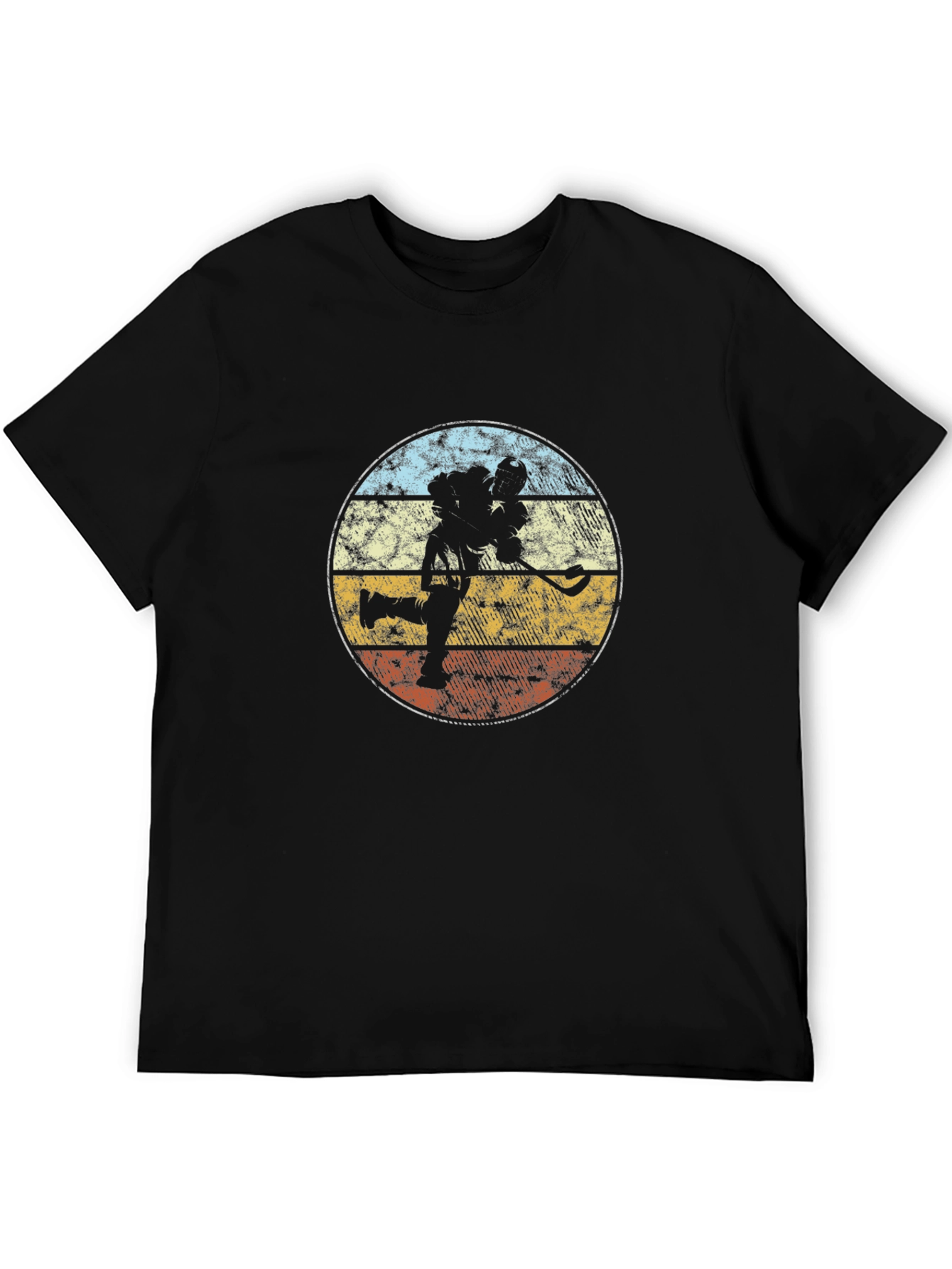 Lacrosse Player Retro Graphic T-Shirt