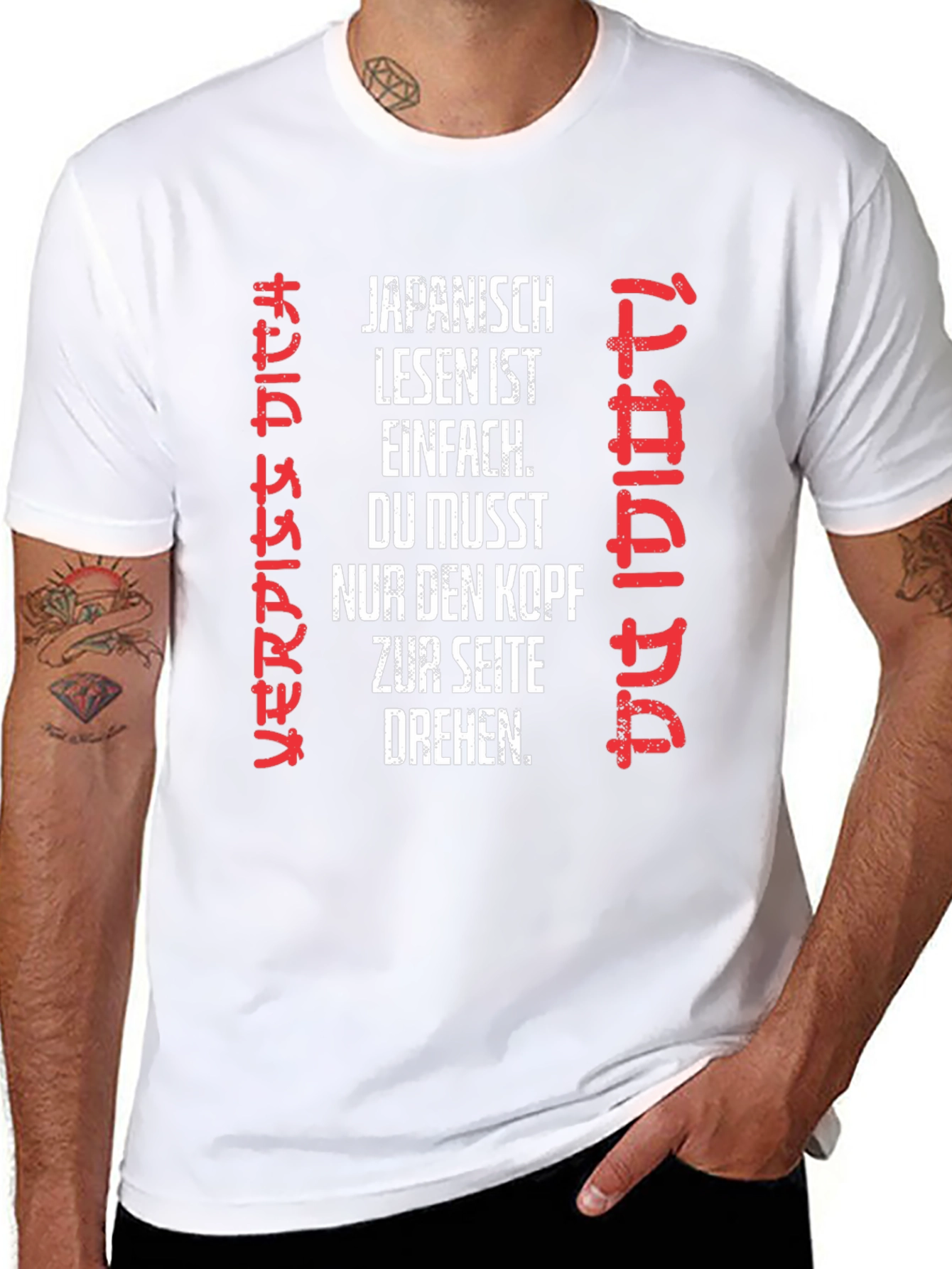 Japanese Reading T-Shirt - Funny Novelty Tee