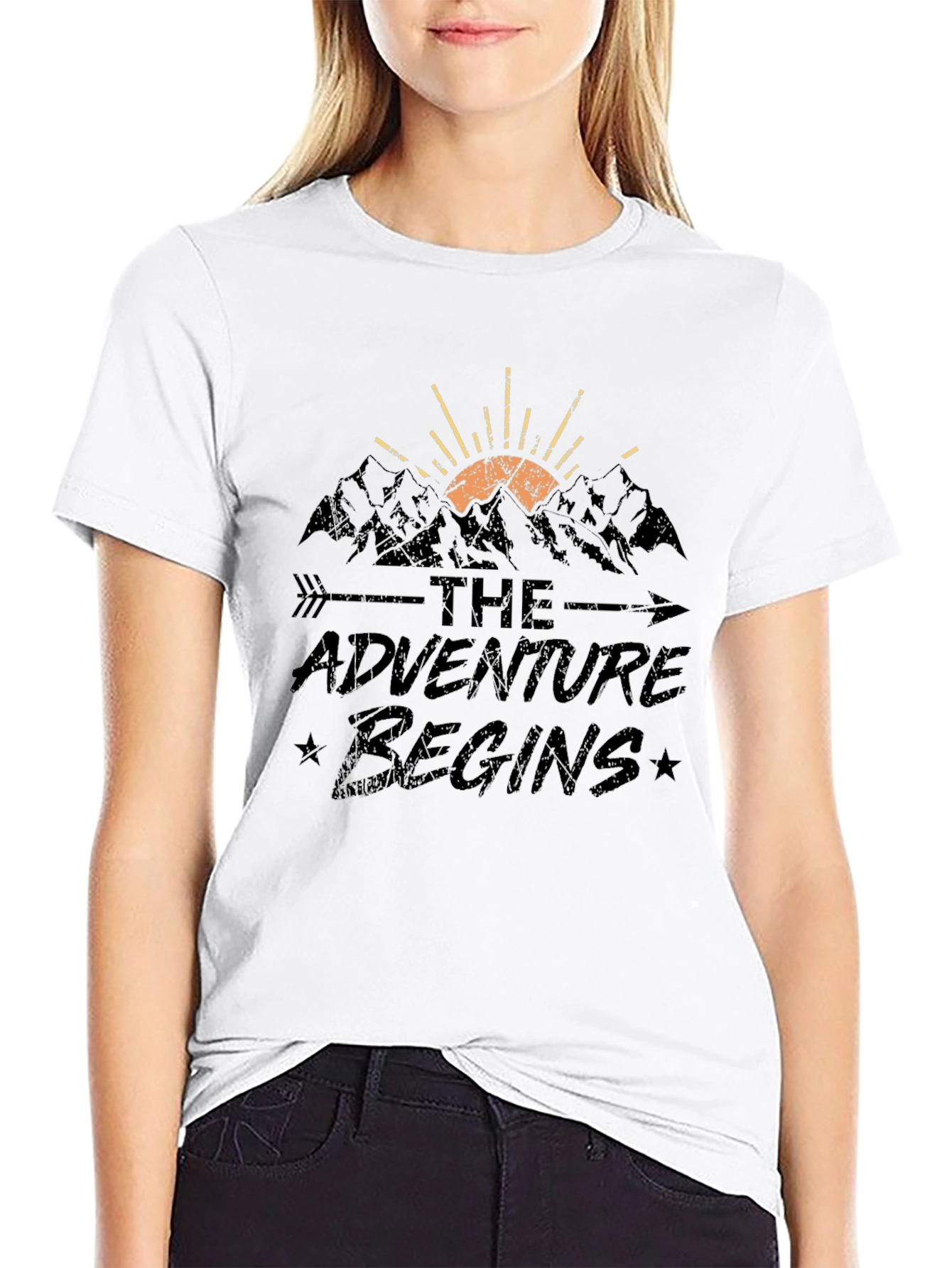 The Adventure Begins Black T-Shirt