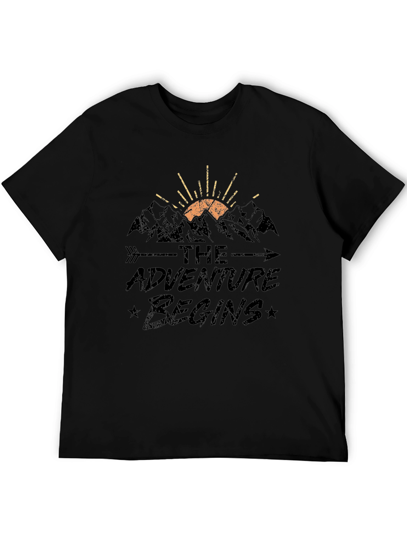 The Adventure Begins Black T-Shirt