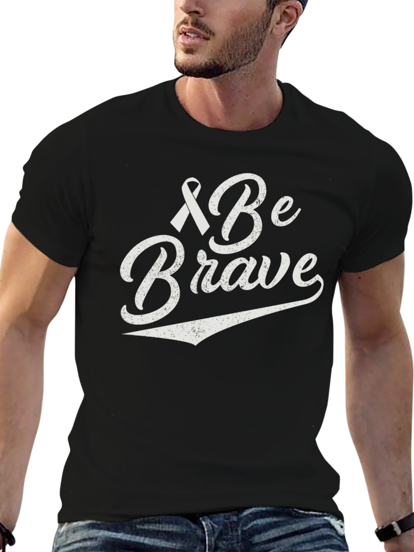 Be Brave Ribbon Graphic Tee