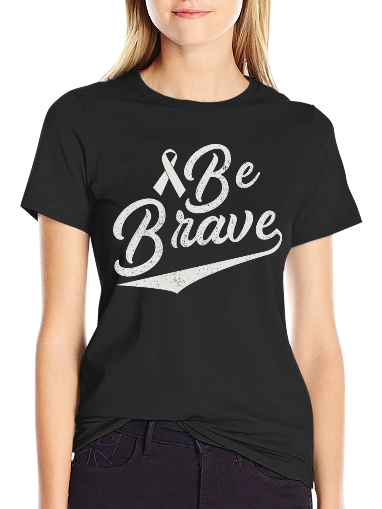 Be Brave Ribbon Graphic Tee