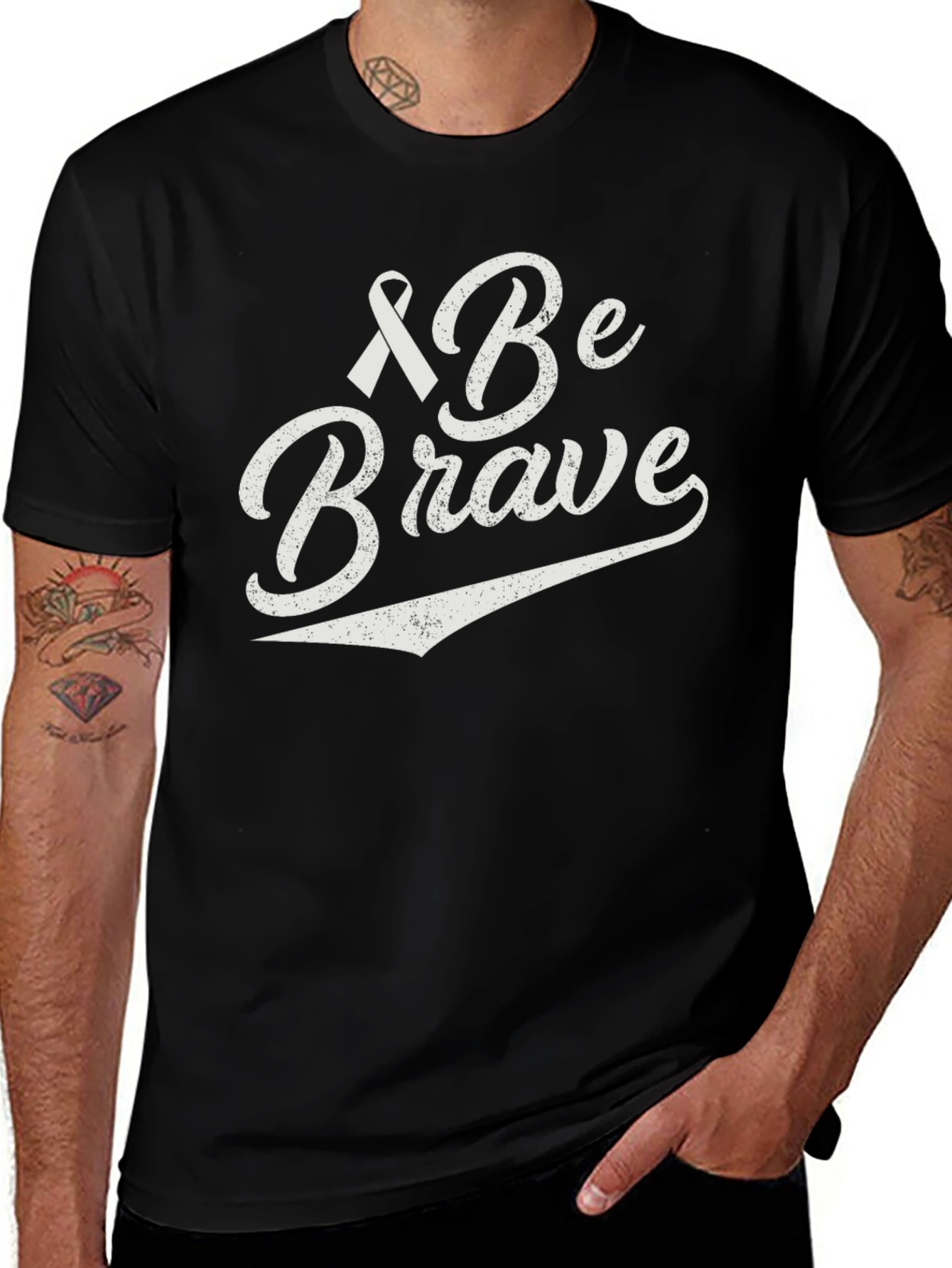 Be Brave Ribbon Graphic Tee