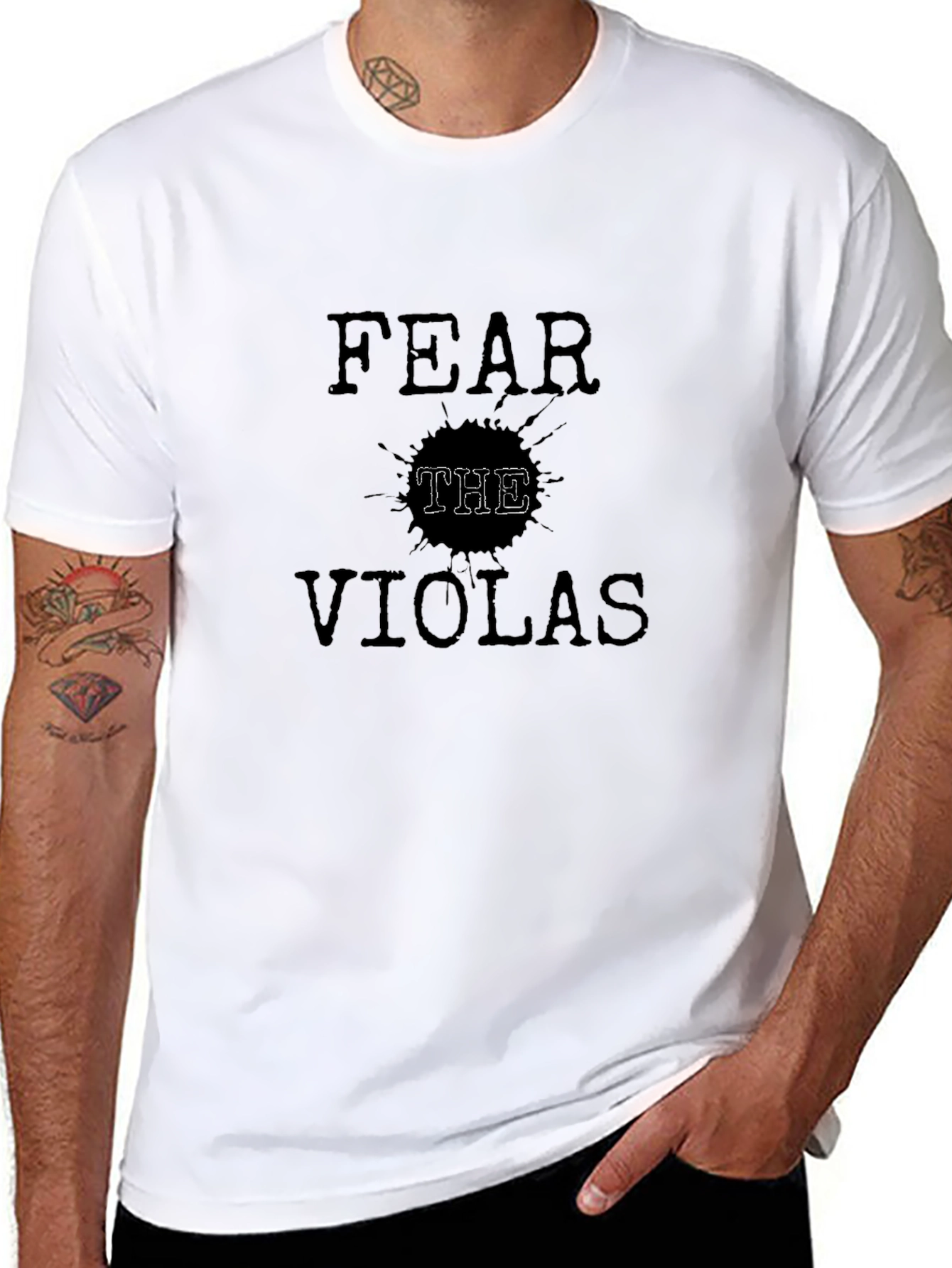 Fear The Violas T-Shirt - Black Cotton Tee