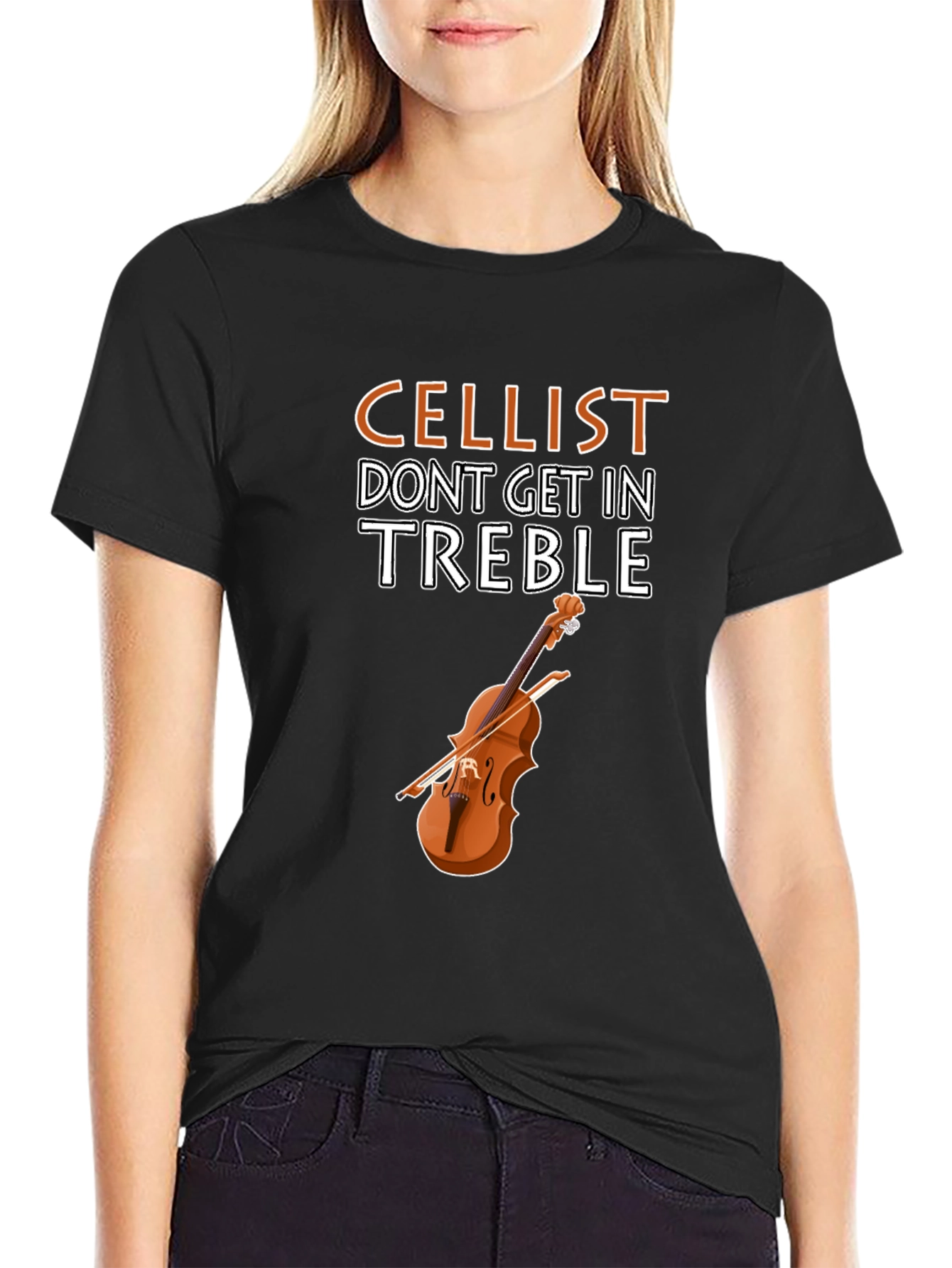 Cellist Treble T-Shirt - Musician Humor