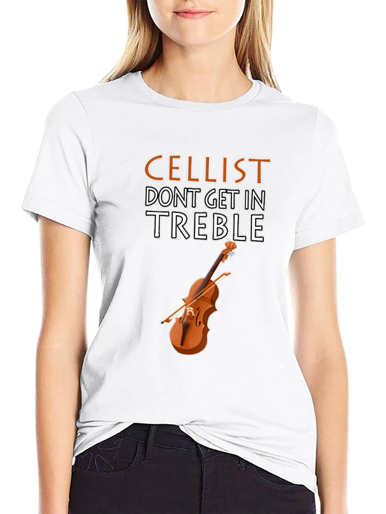 Cellist Treble T-Shirt - Musician Humor