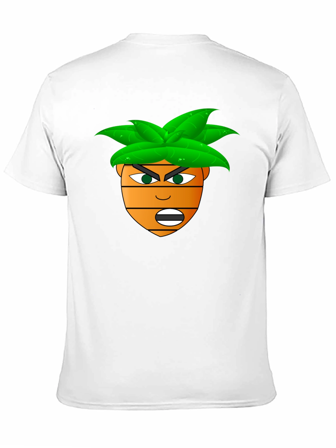Funny Cartoon Carrot Head T-Shirt - Black