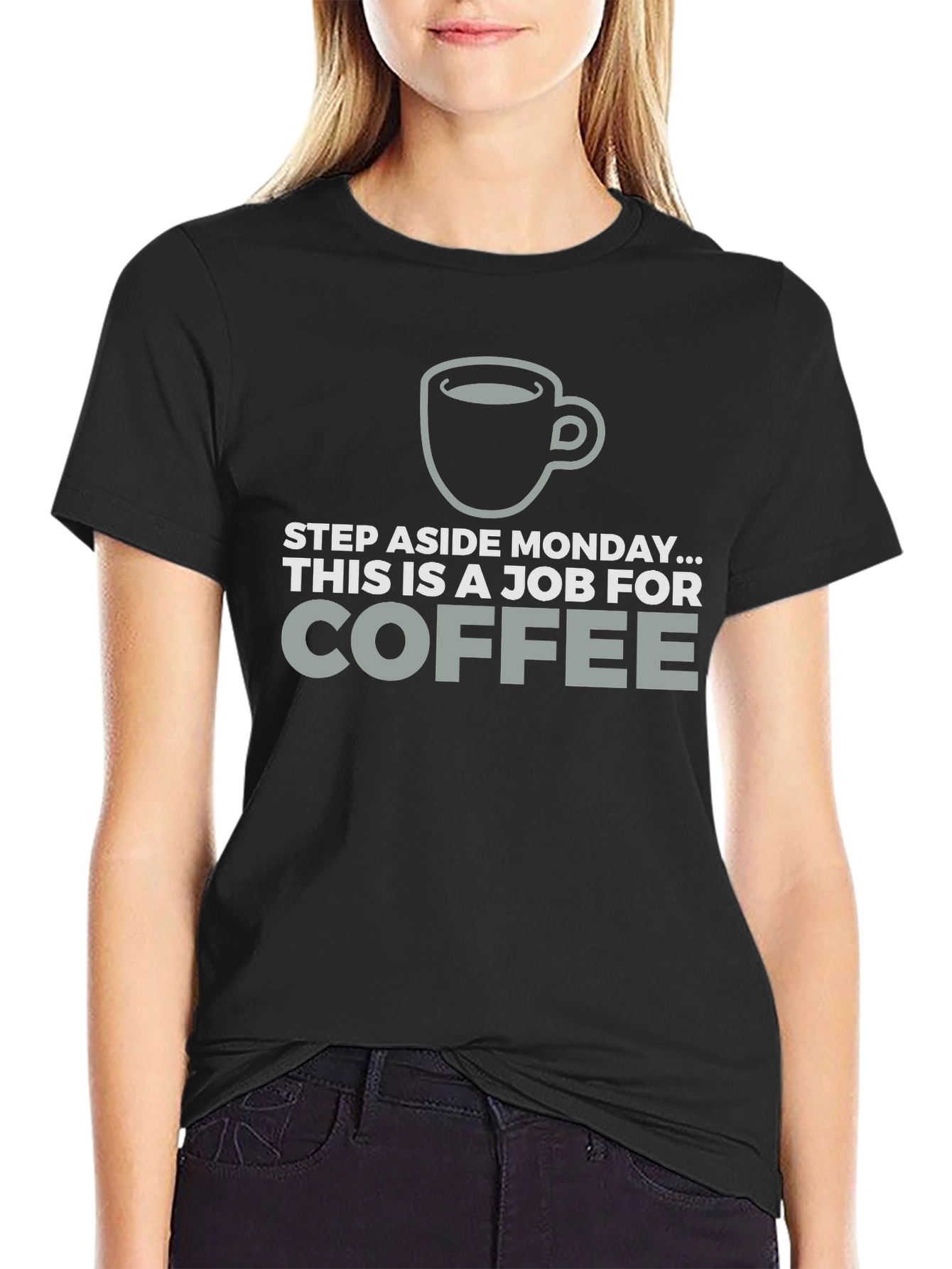Coffee Job T-Shirt Funny Monday Relief Tee
