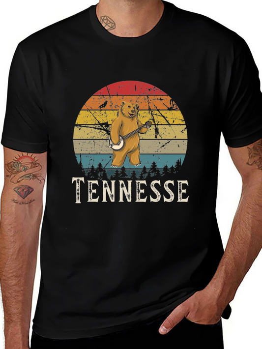 Tennessee Bear Banjo Graphic T-Shirt