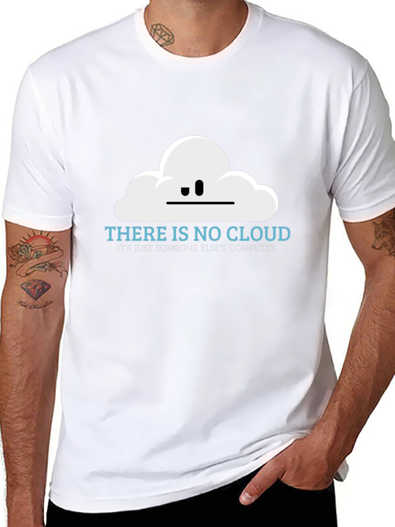 There is No Cloud Funny Techie T-Shirt