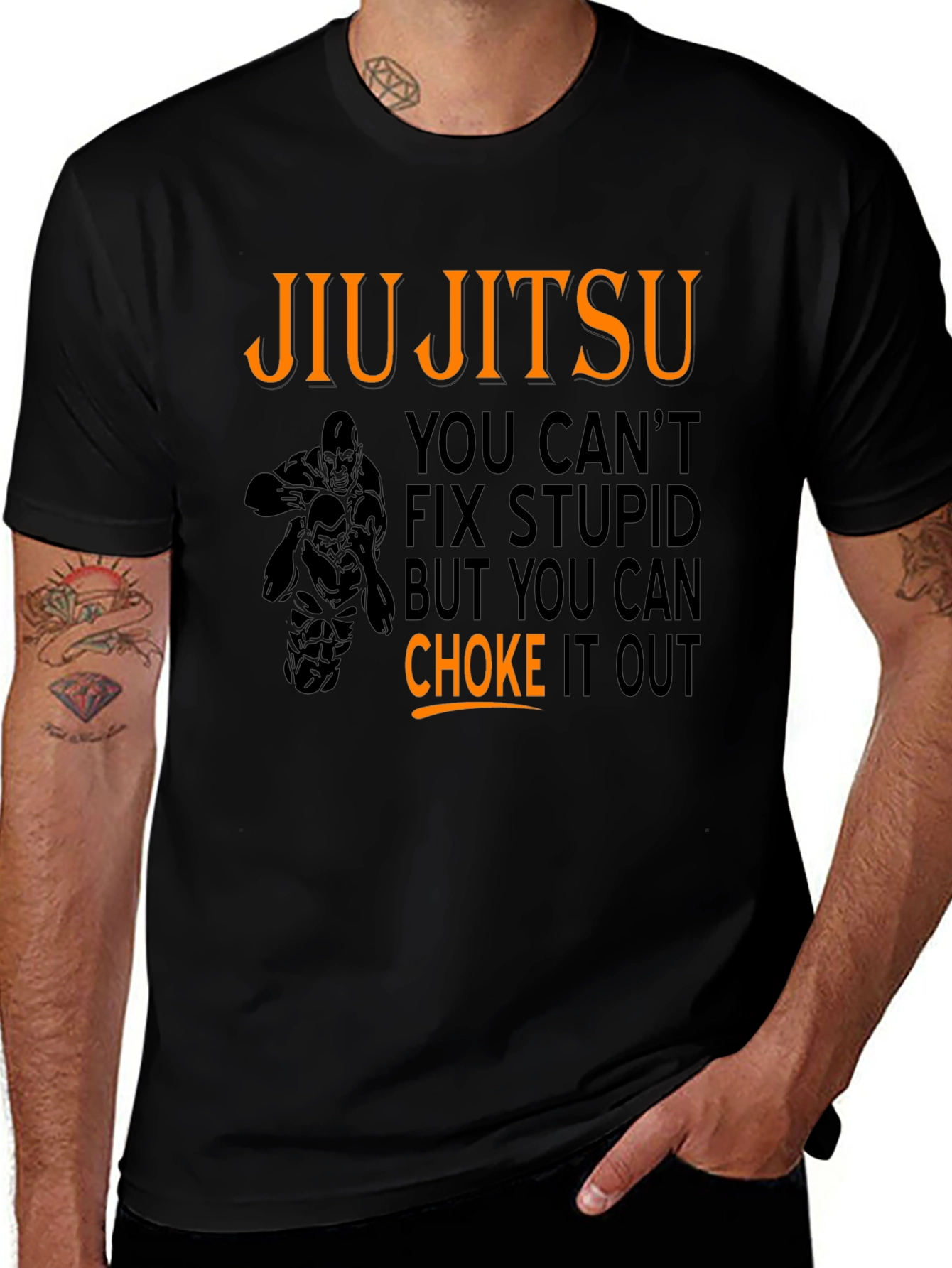 Jiu Jitsu Choke Out Graphic T-Shirt