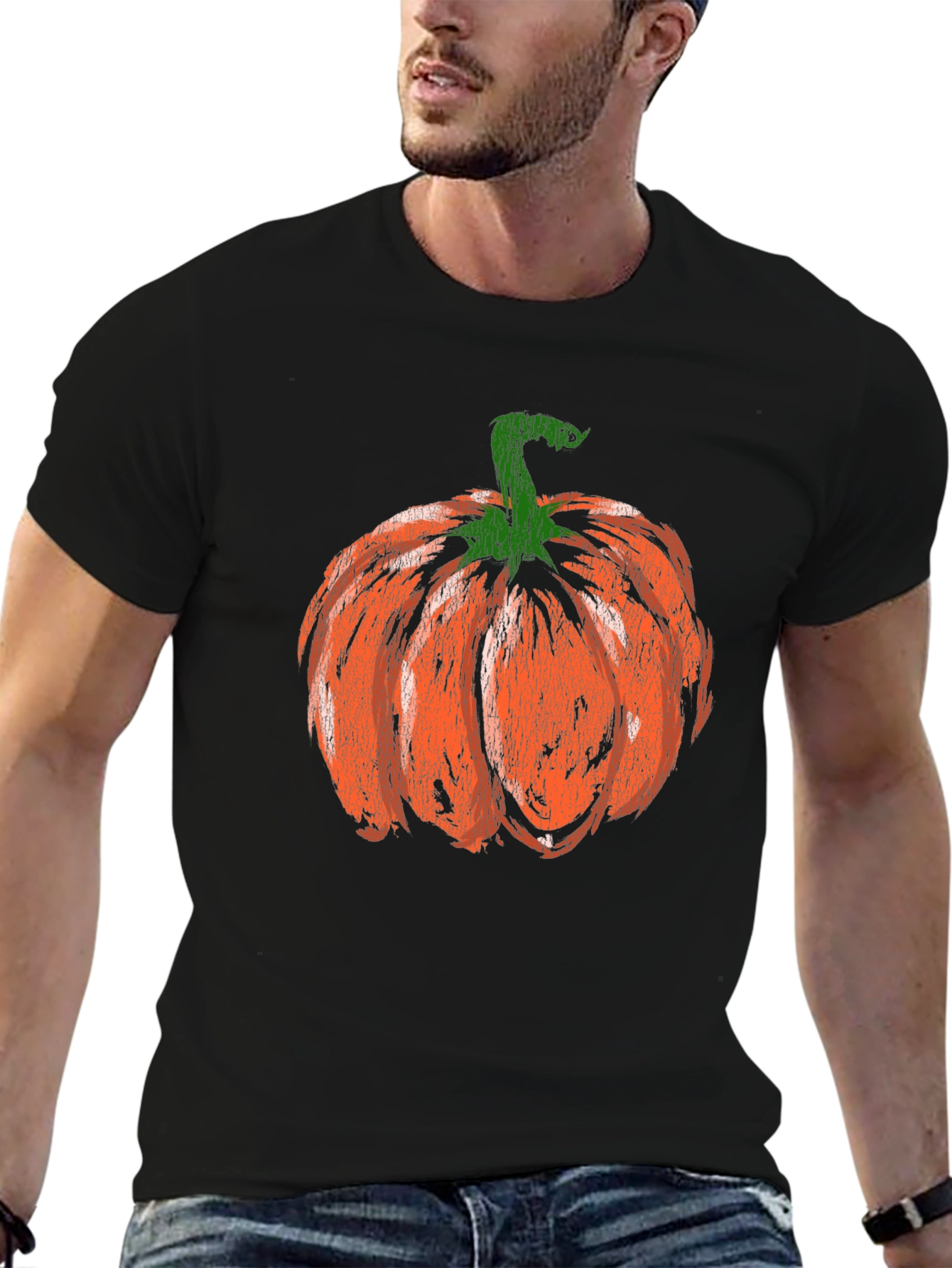Pumpkin Graphic Tee - Halloween Fall Apparel