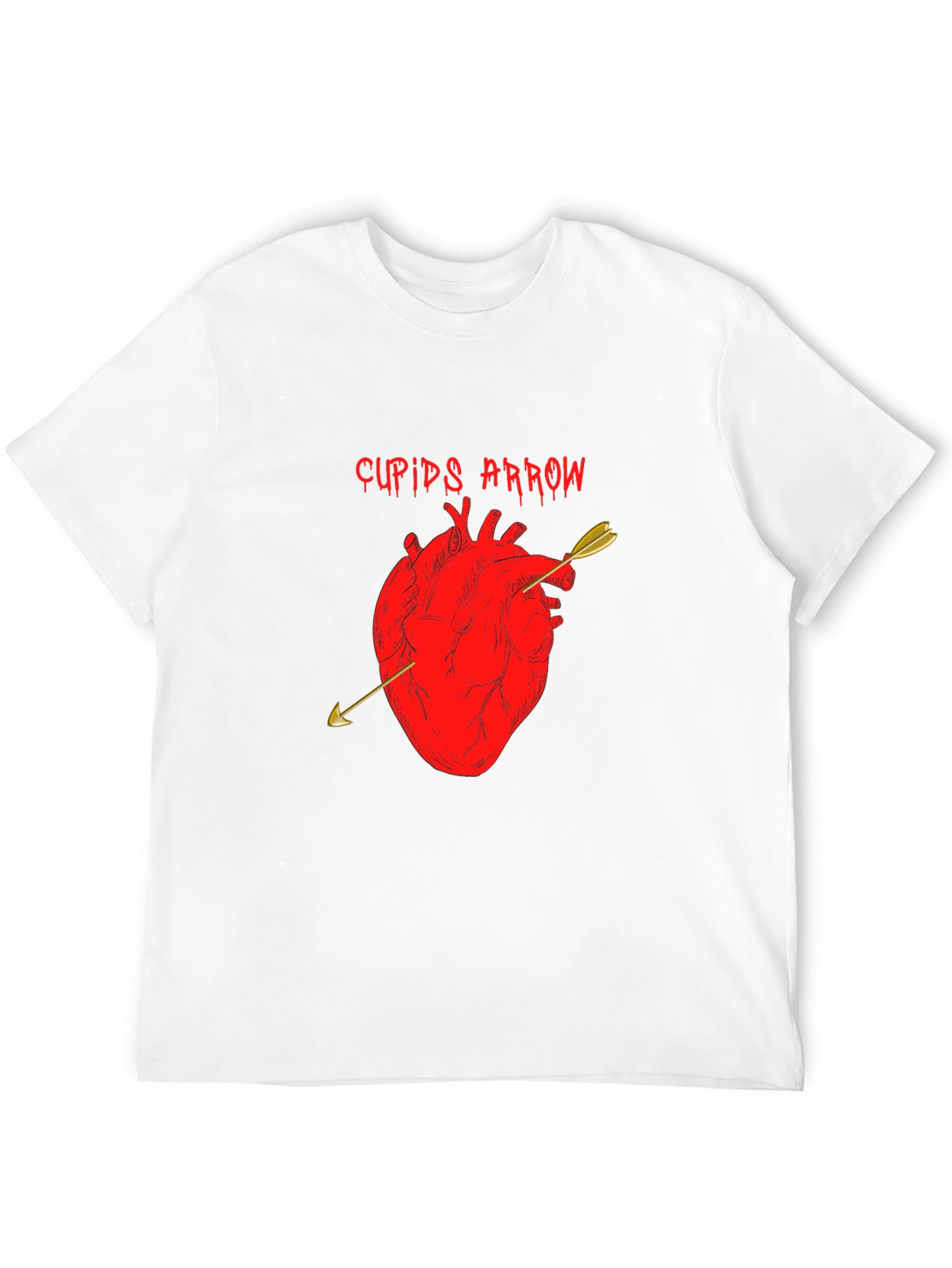 Cupids Arrow Heart Graphic T-Shirt - Black