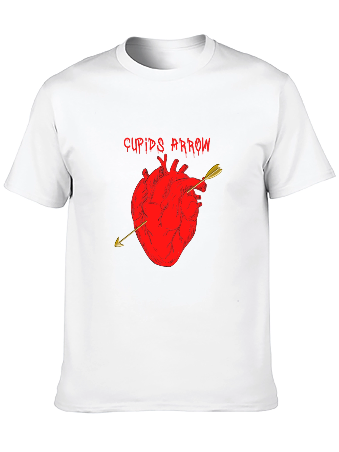 Cupids Arrow Heart Graphic T-Shirt - Black