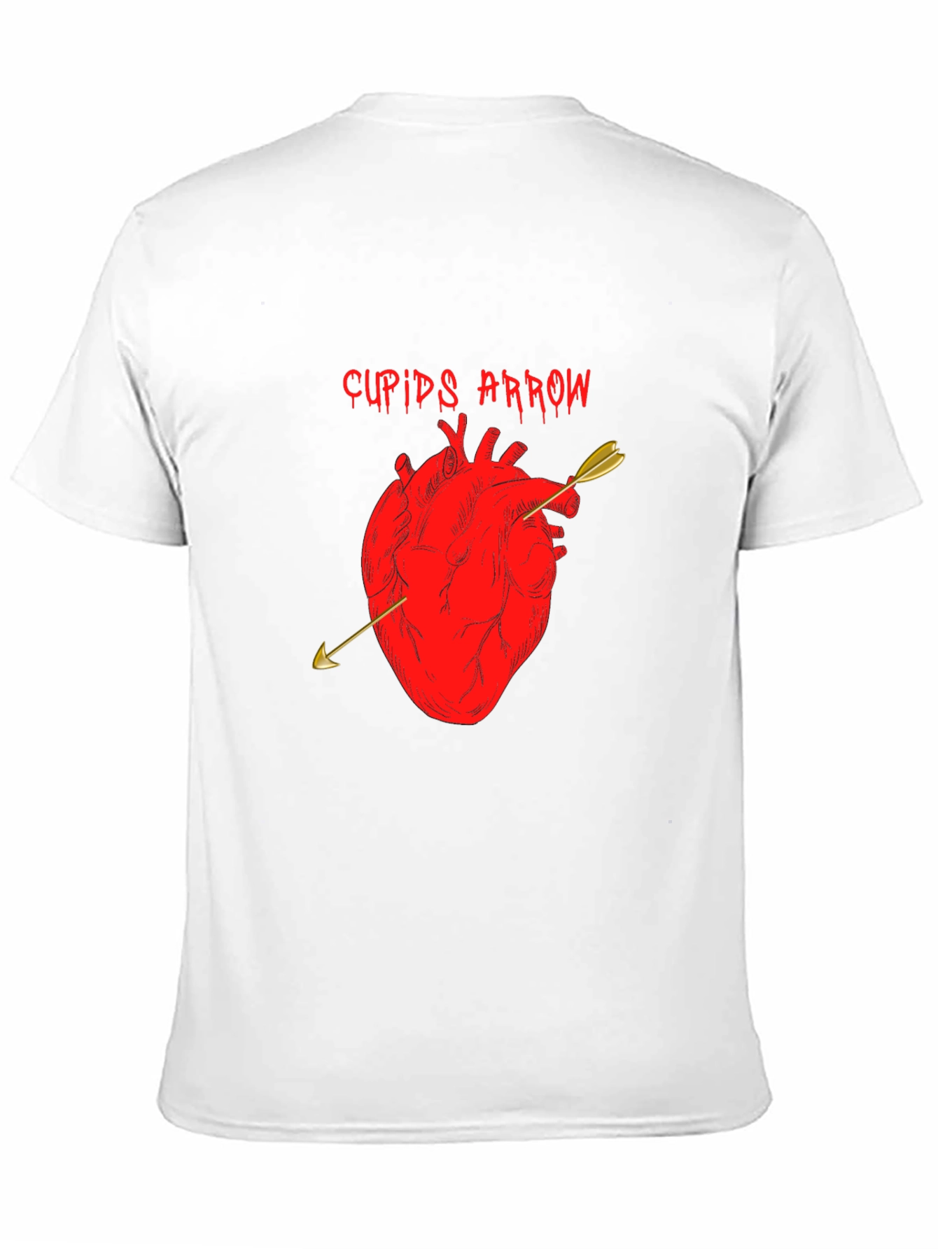 Cupids Arrow Heart Graphic T-Shirt - Black