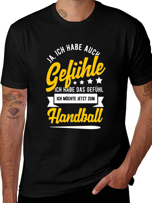 Handball Feelings T-Shirt - Black Cotton Tee