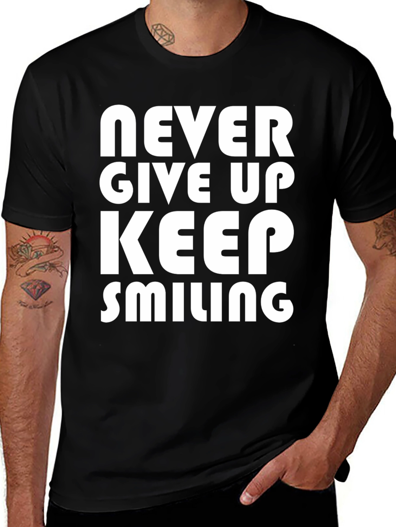 Never Give Up T-Shirt - Motivational Graphic Tee