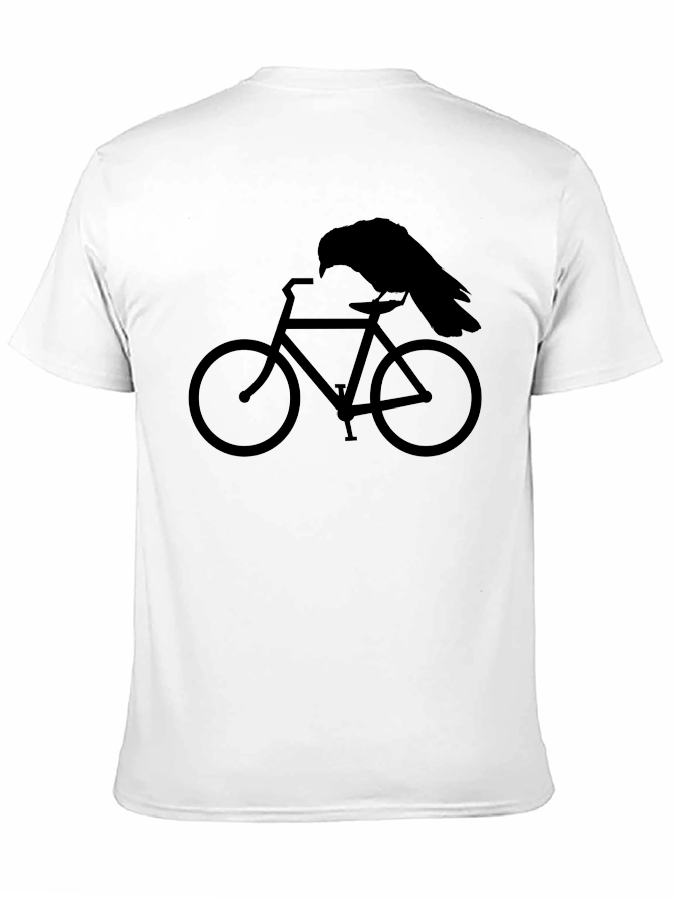 Raven on Bike Graphic Tee - Mens Black T-Shirt