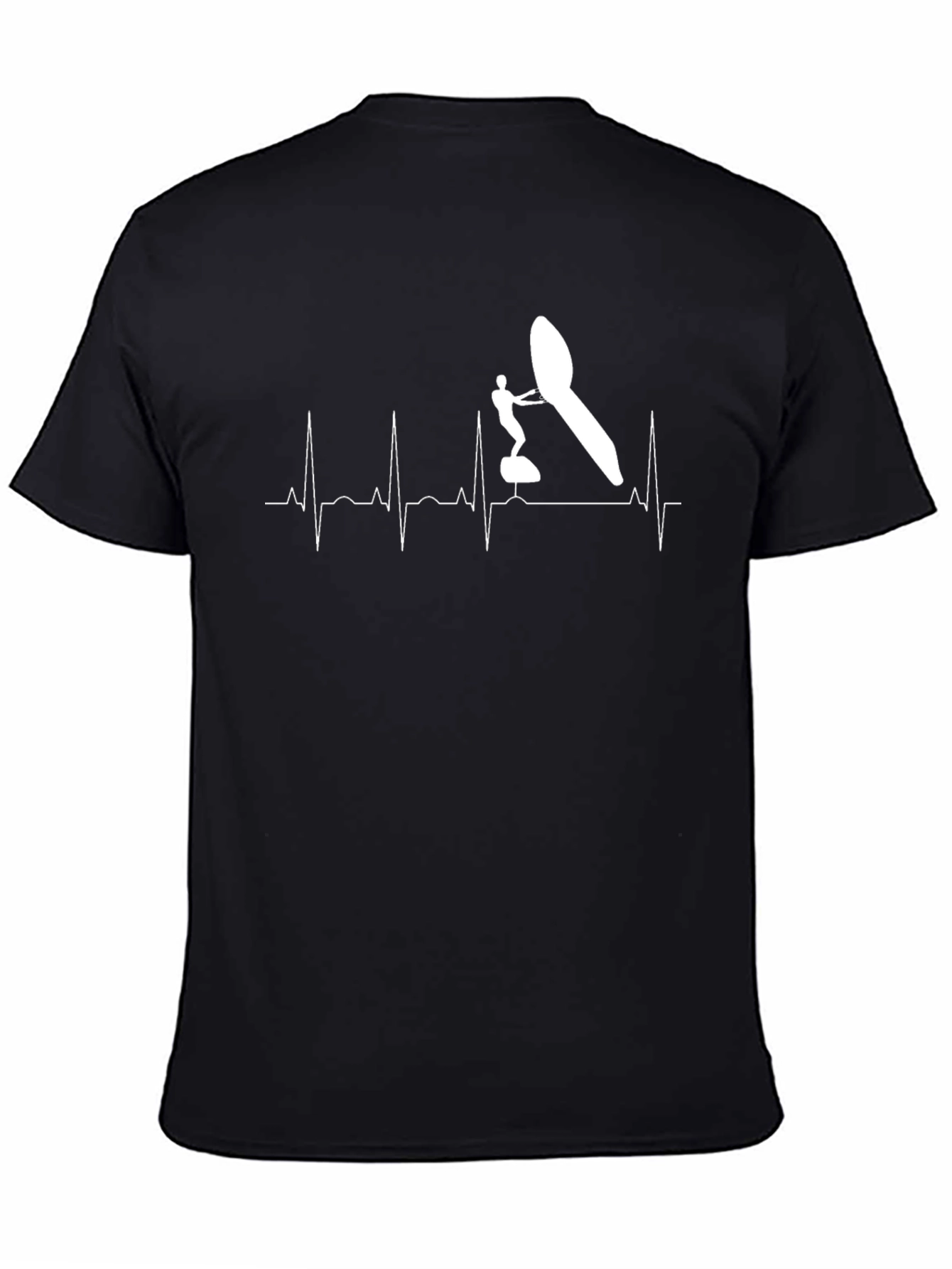 Windsurfing Heartbeat T-Shirt - Black
