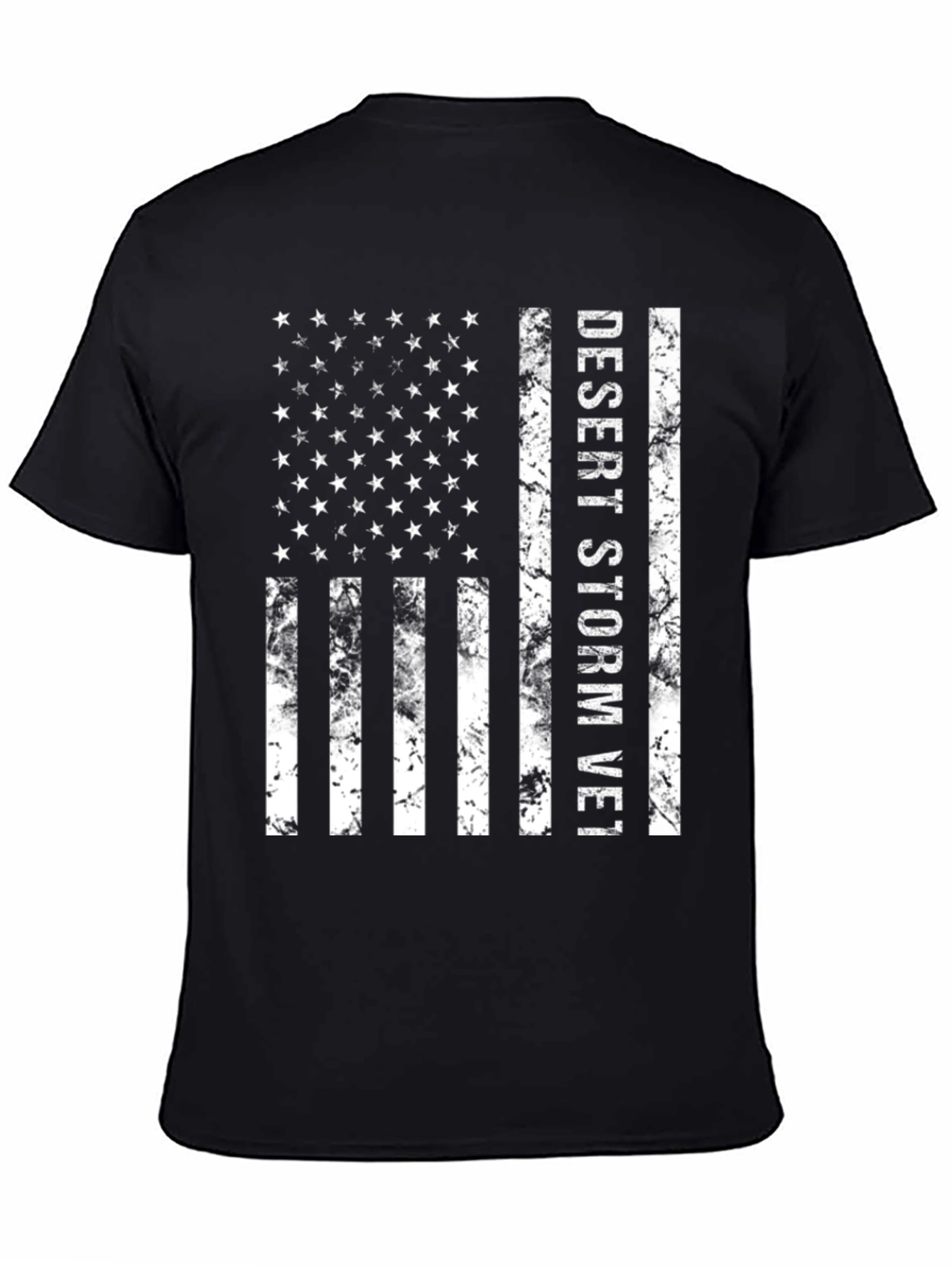 Desert Storm Vet Distressed American Flag T-Shirt