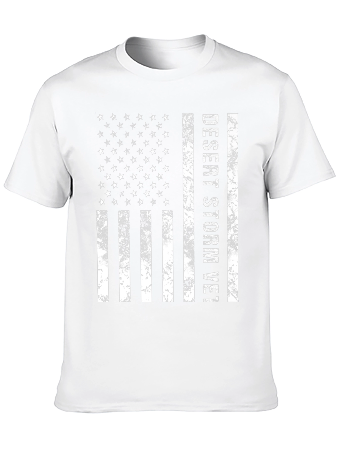 Desert Storm Vet Distressed American Flag T-Shirt