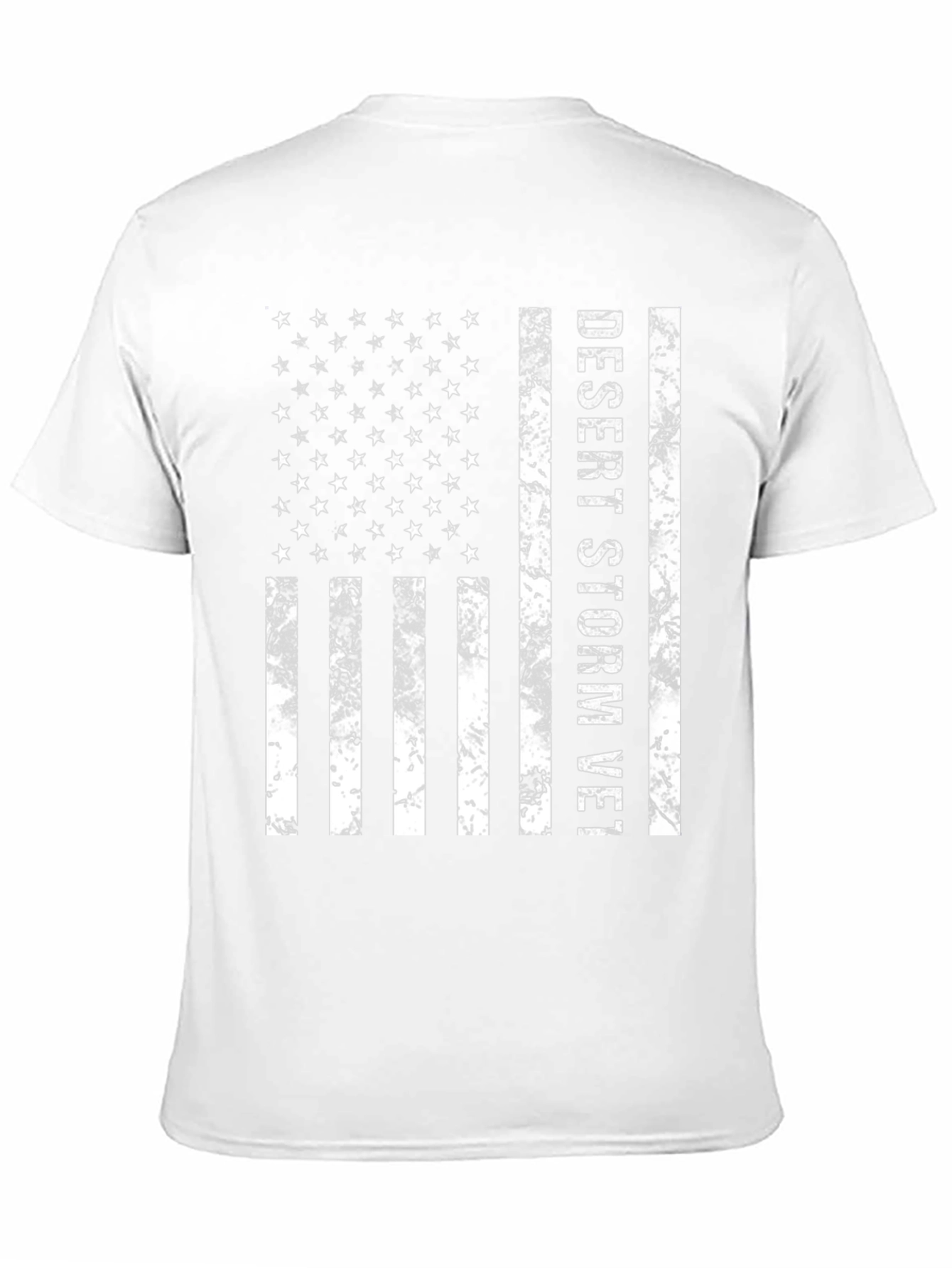 Desert Storm Vet Distressed American Flag T-Shirt