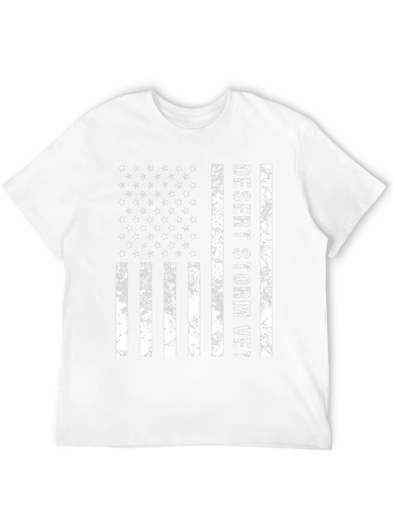 Desert Storm Vet Distressed American Flag T-Shirt