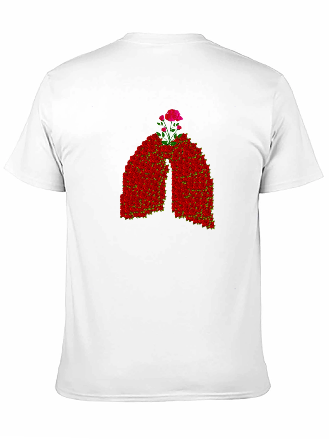 Floral Lungs Graphic Tee - Black