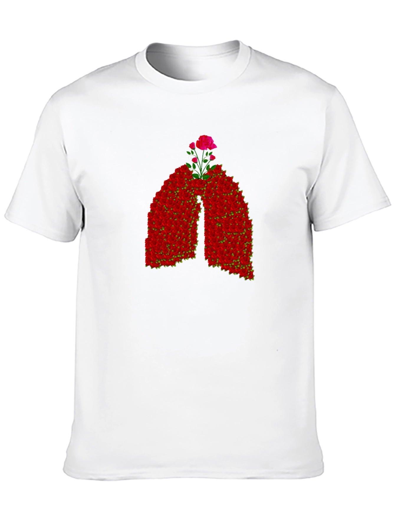 Floral Lungs Graphic Tee - Black