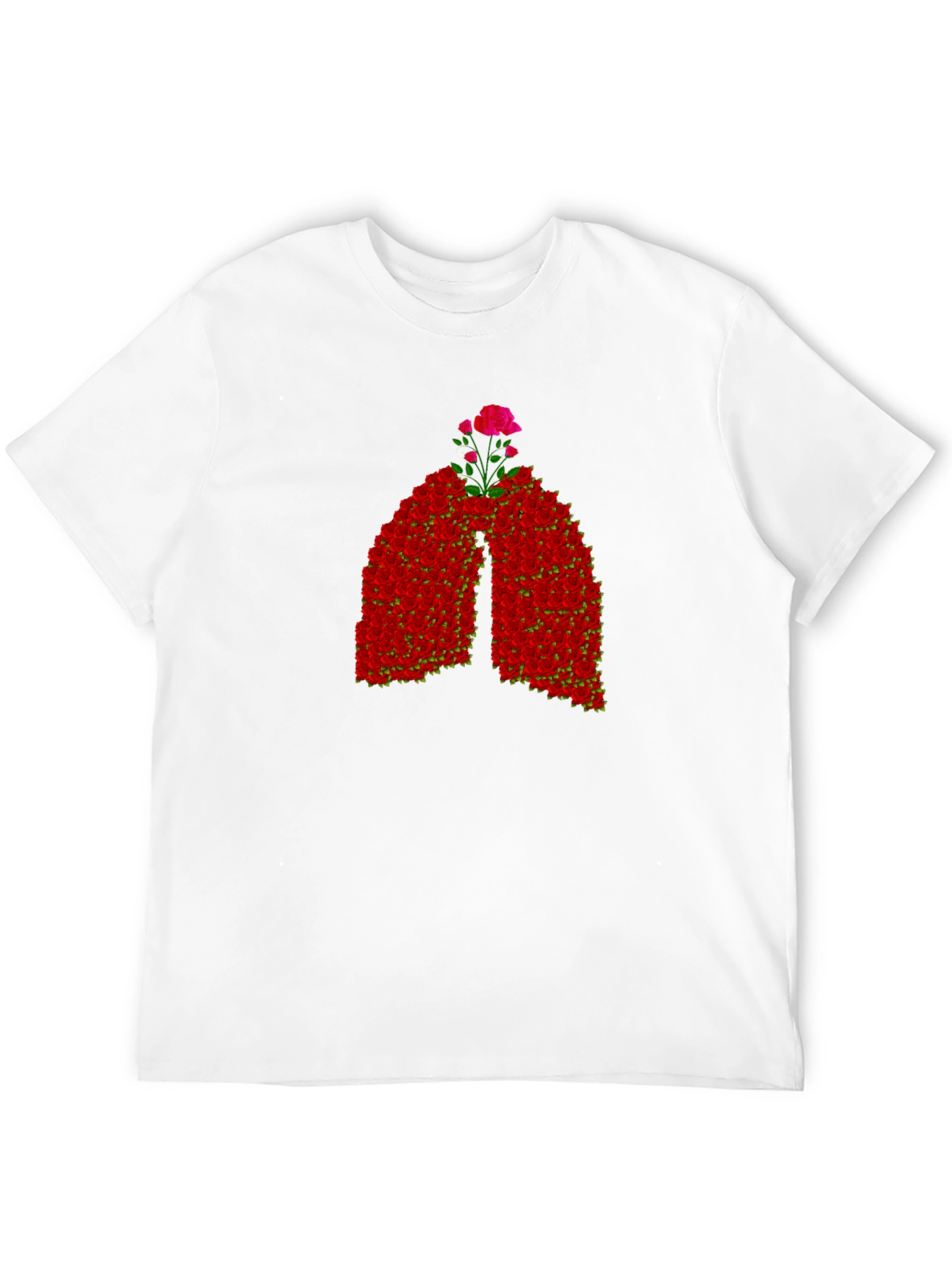 Floral Lungs Graphic Tee - Black