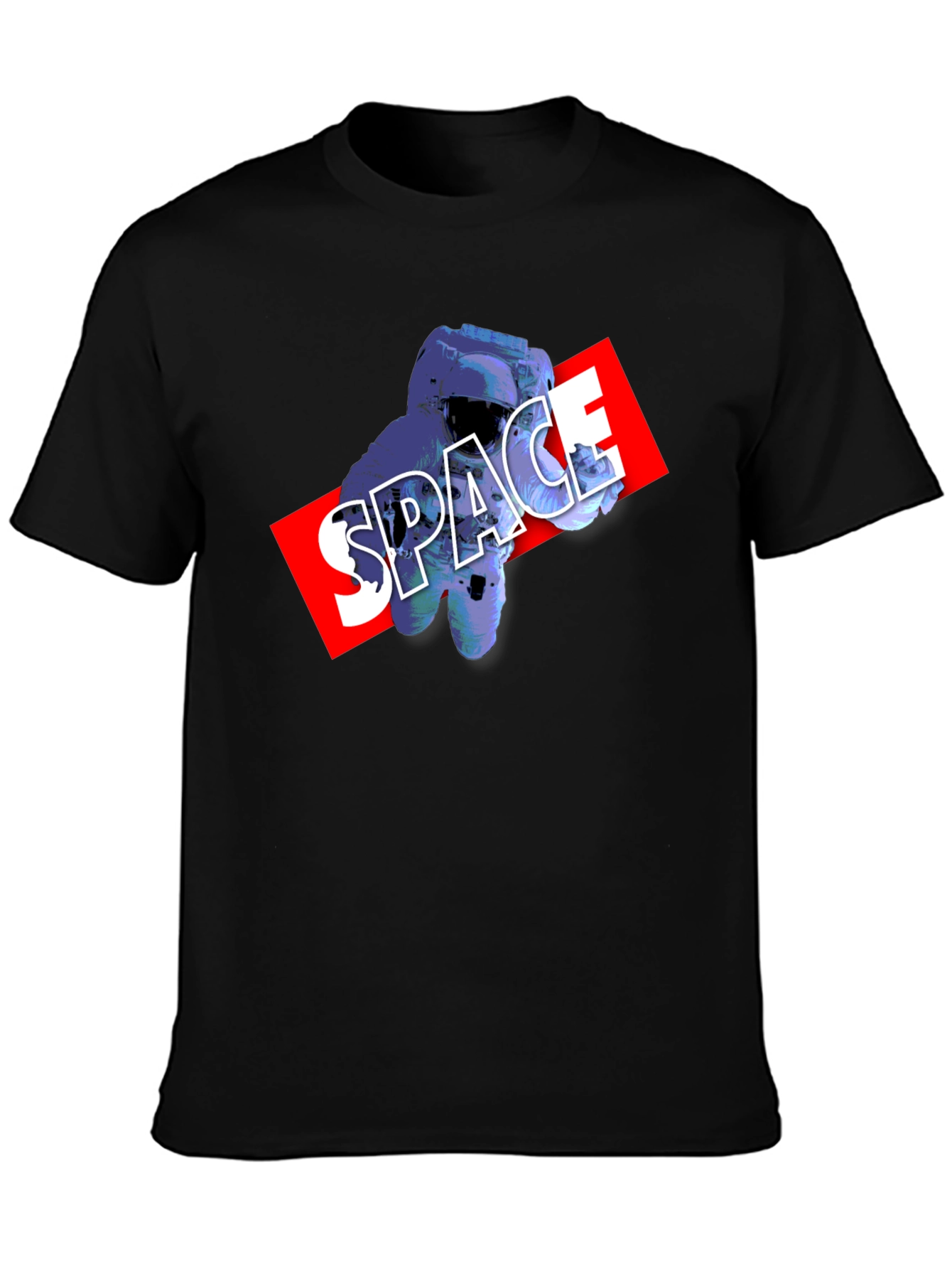 Space Astronaut Graphic Tee - Black