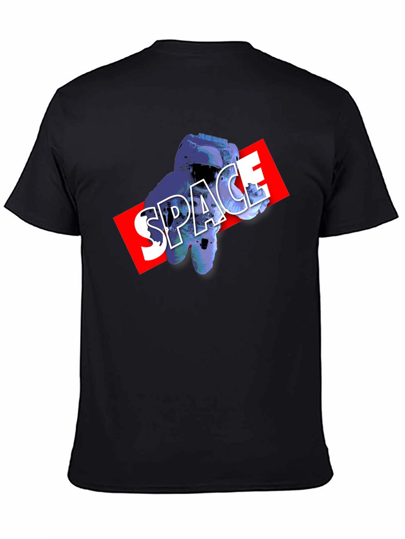 Space Astronaut Graphic Tee - Black