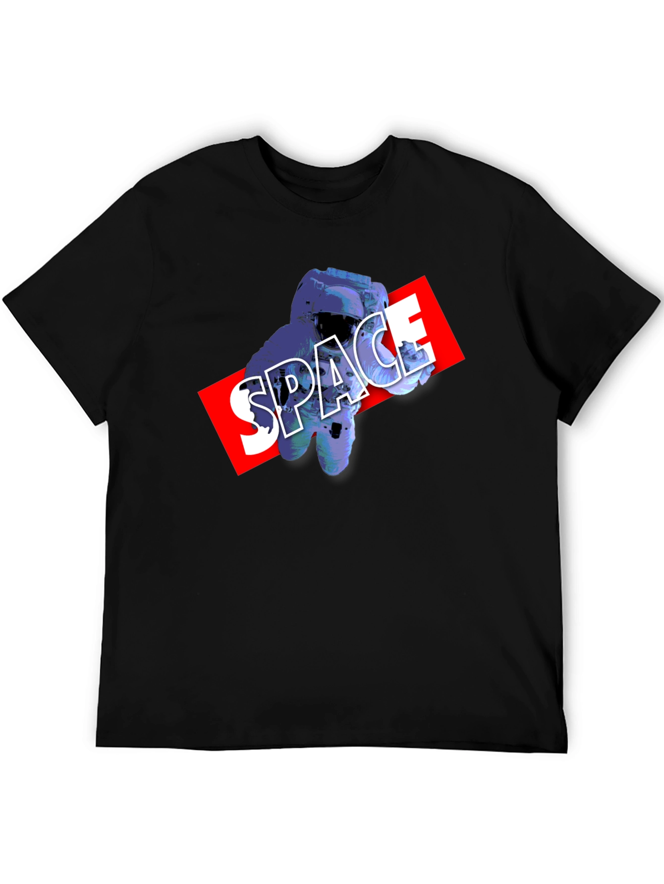 Space Astronaut Graphic Tee - Black