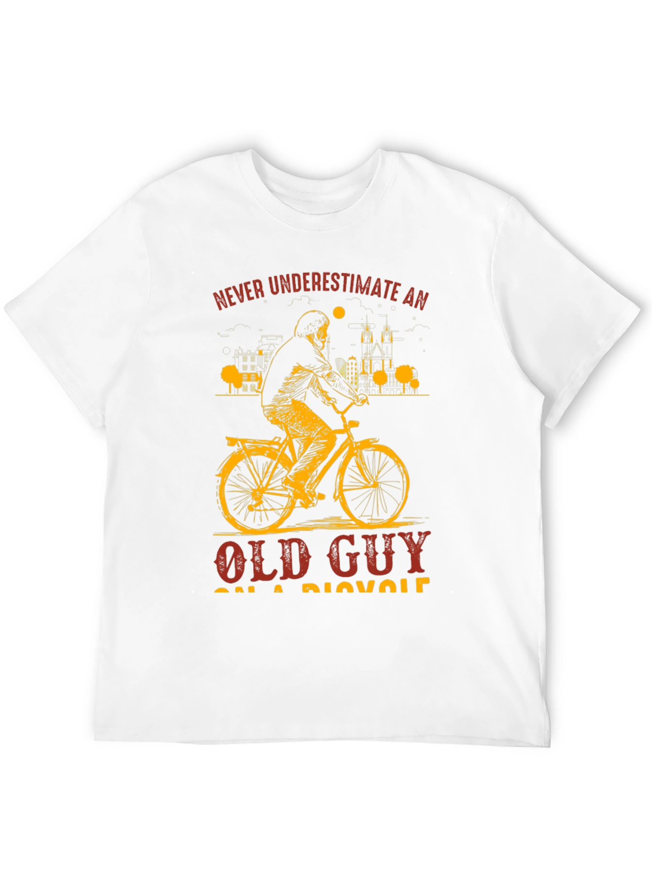 Old Guy On a Bicycle Graphic T-Shirt