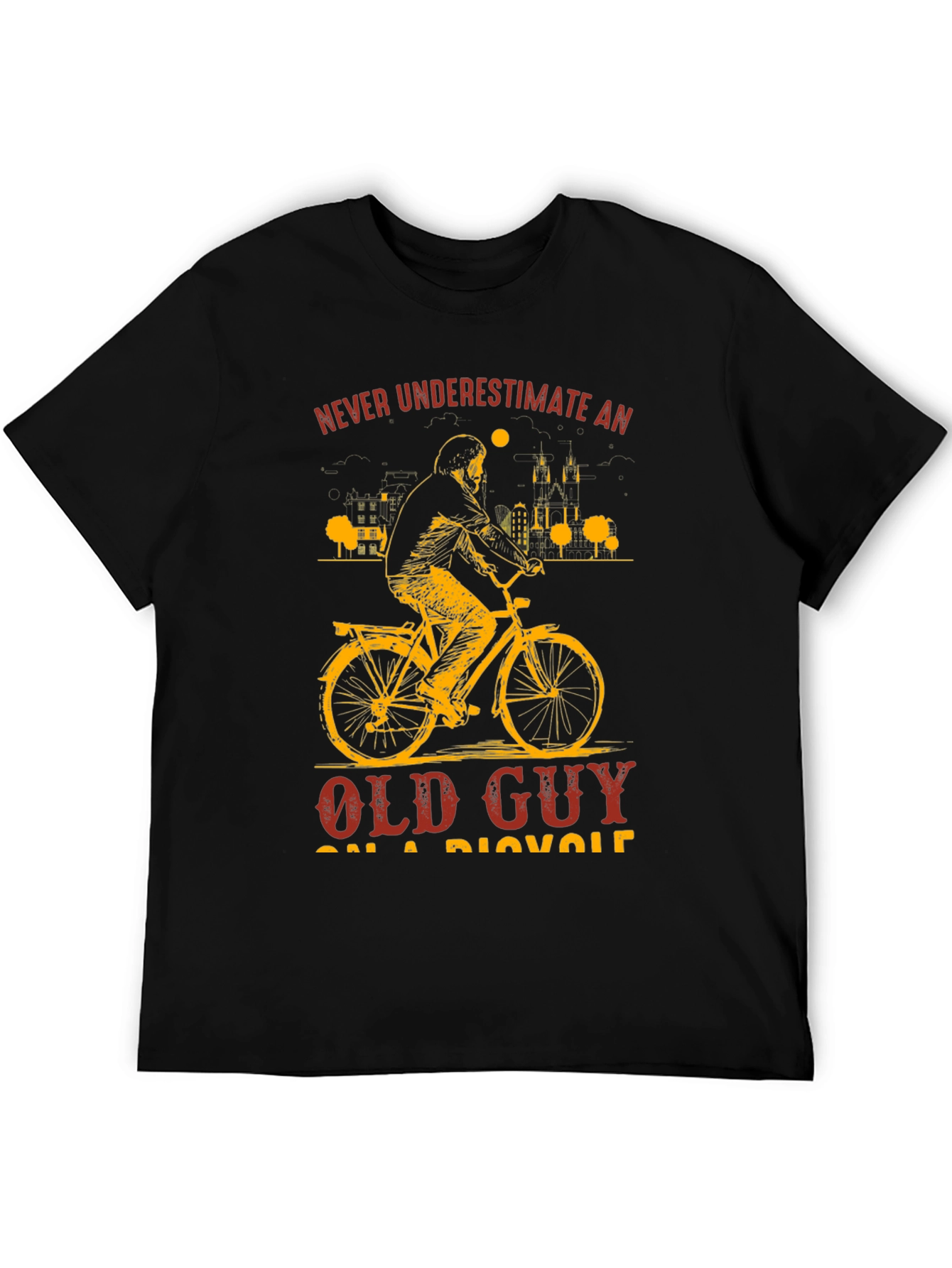 Old Guy On a Bicycle Graphic T-Shirt
