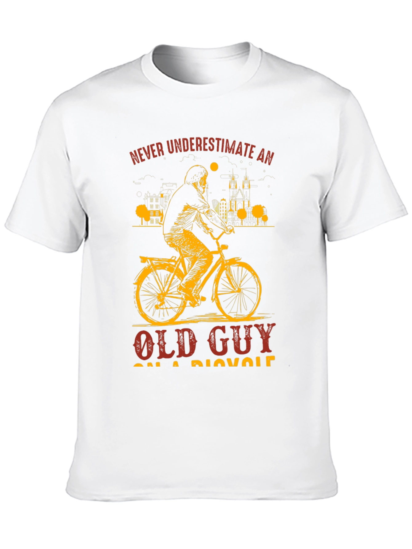 Old Guy On a Bicycle Graphic T-Shirt