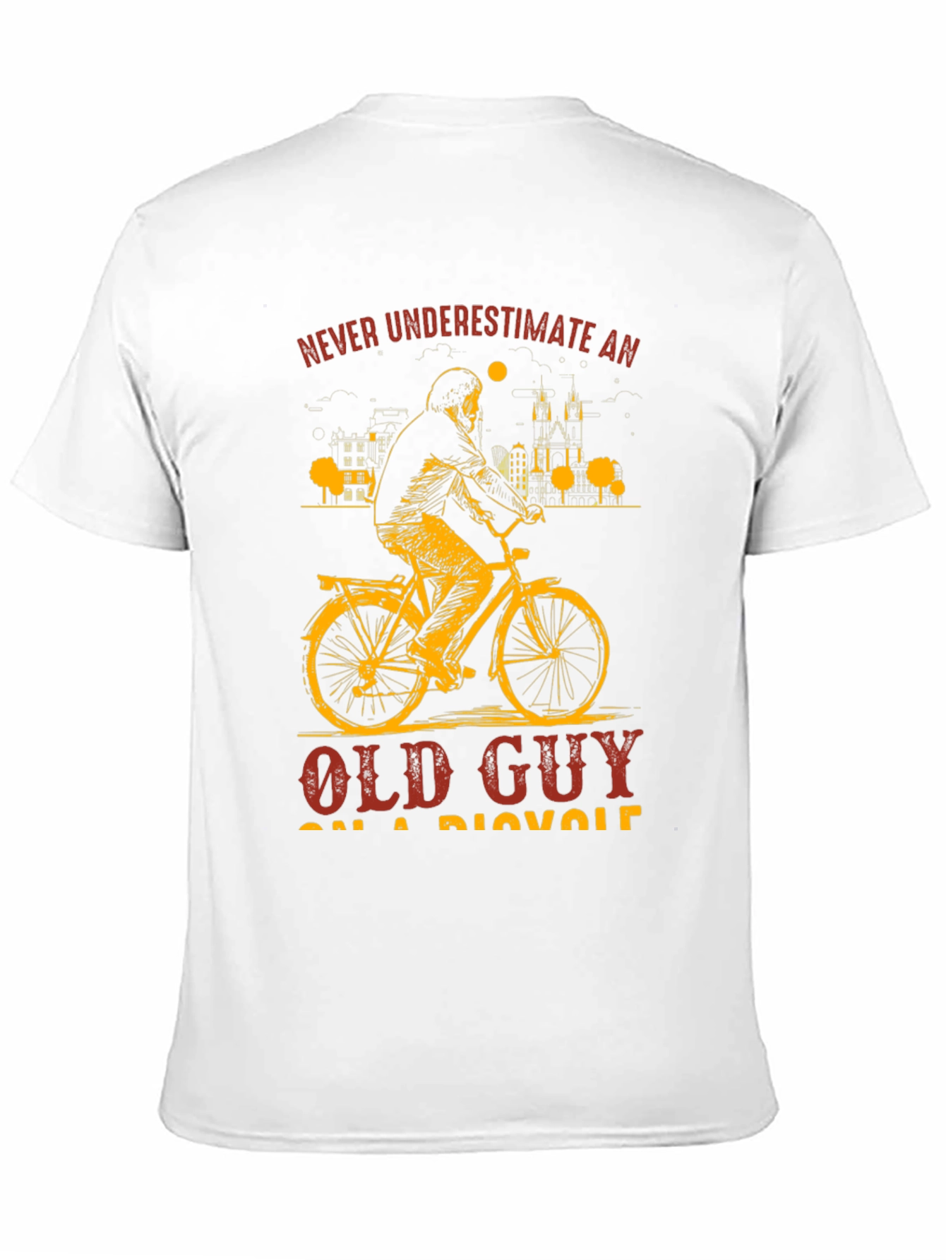 Old Guy On a Bicycle Graphic T-Shirt