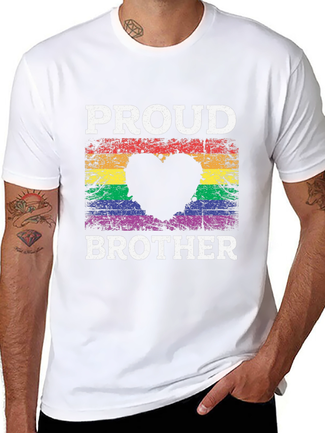 Proud Brother LGBT Heart T-Shirt